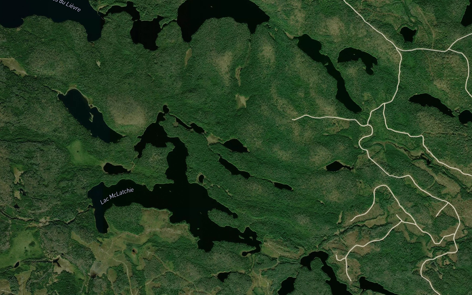 Satellite map of the Lac a Gendron
