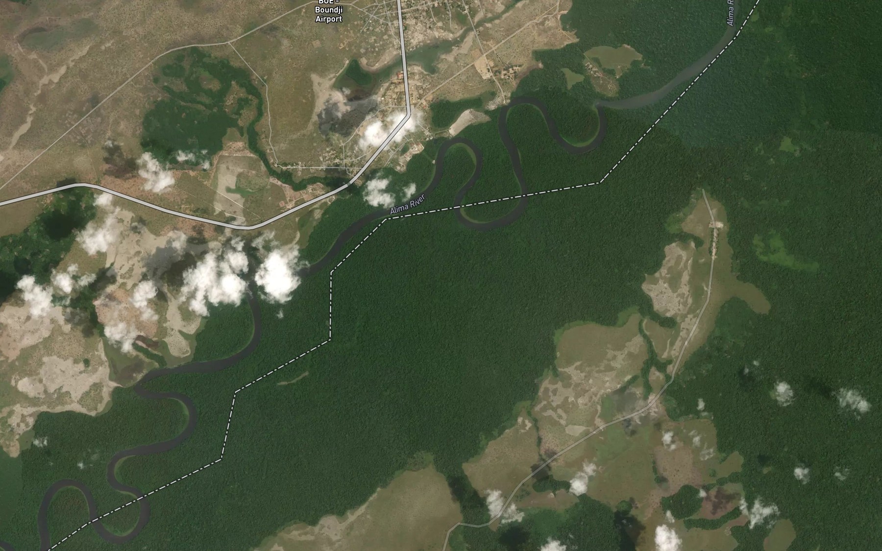 Satellite map of the Angoubele