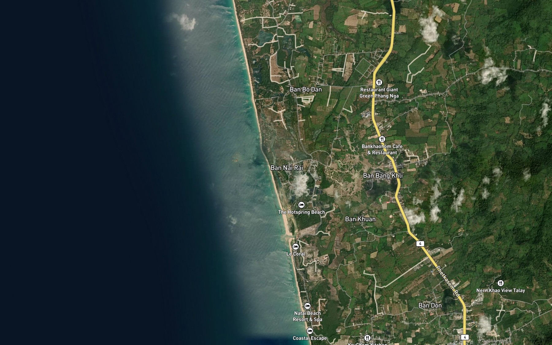Satellite map of the Khlong Bo Dan