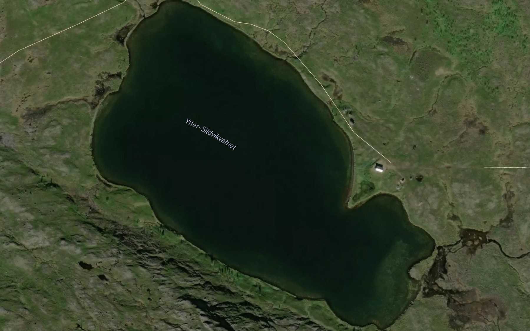 Satellite map of the Sildvikvatnet,yt