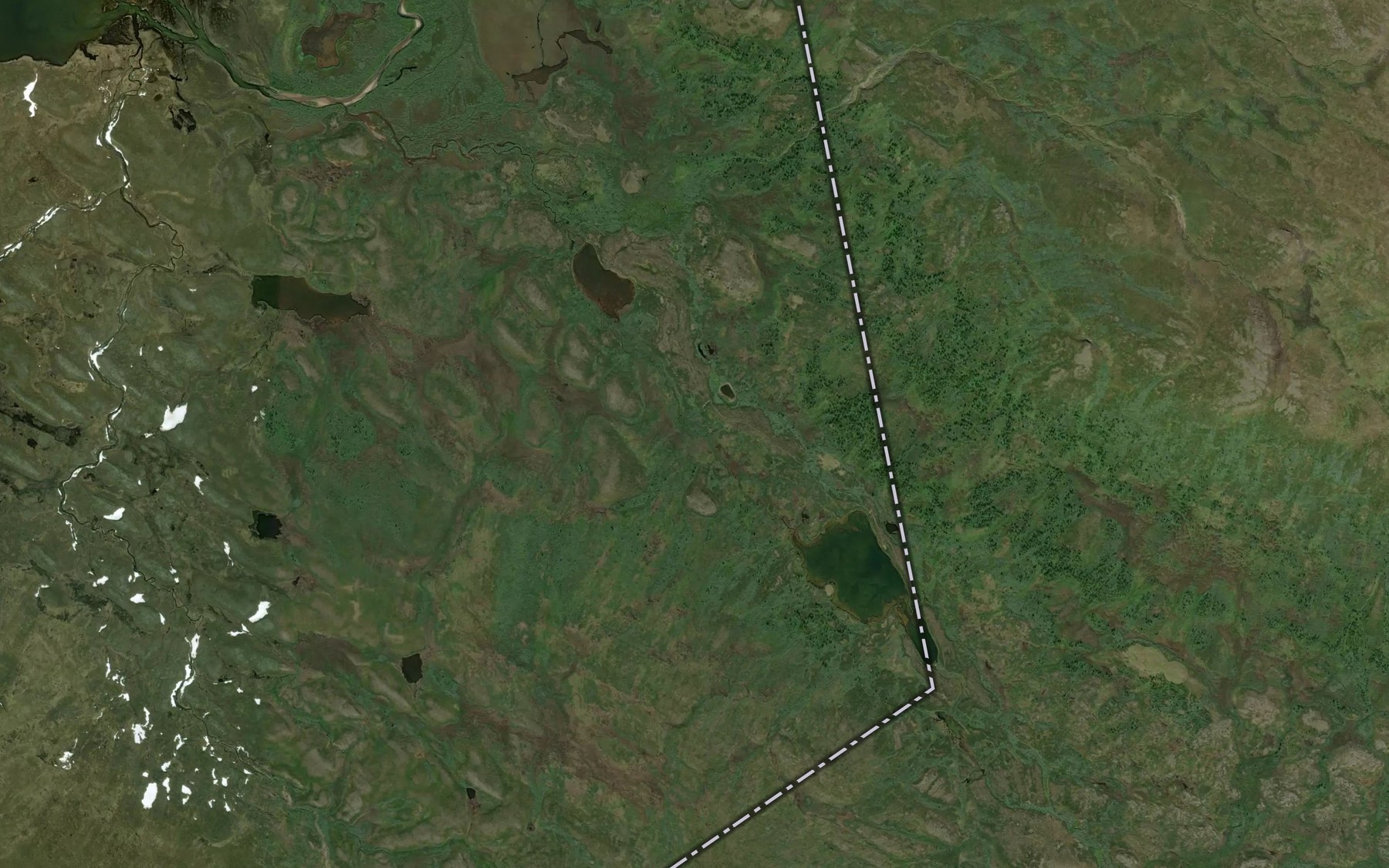 Satellite map of the Boneselva