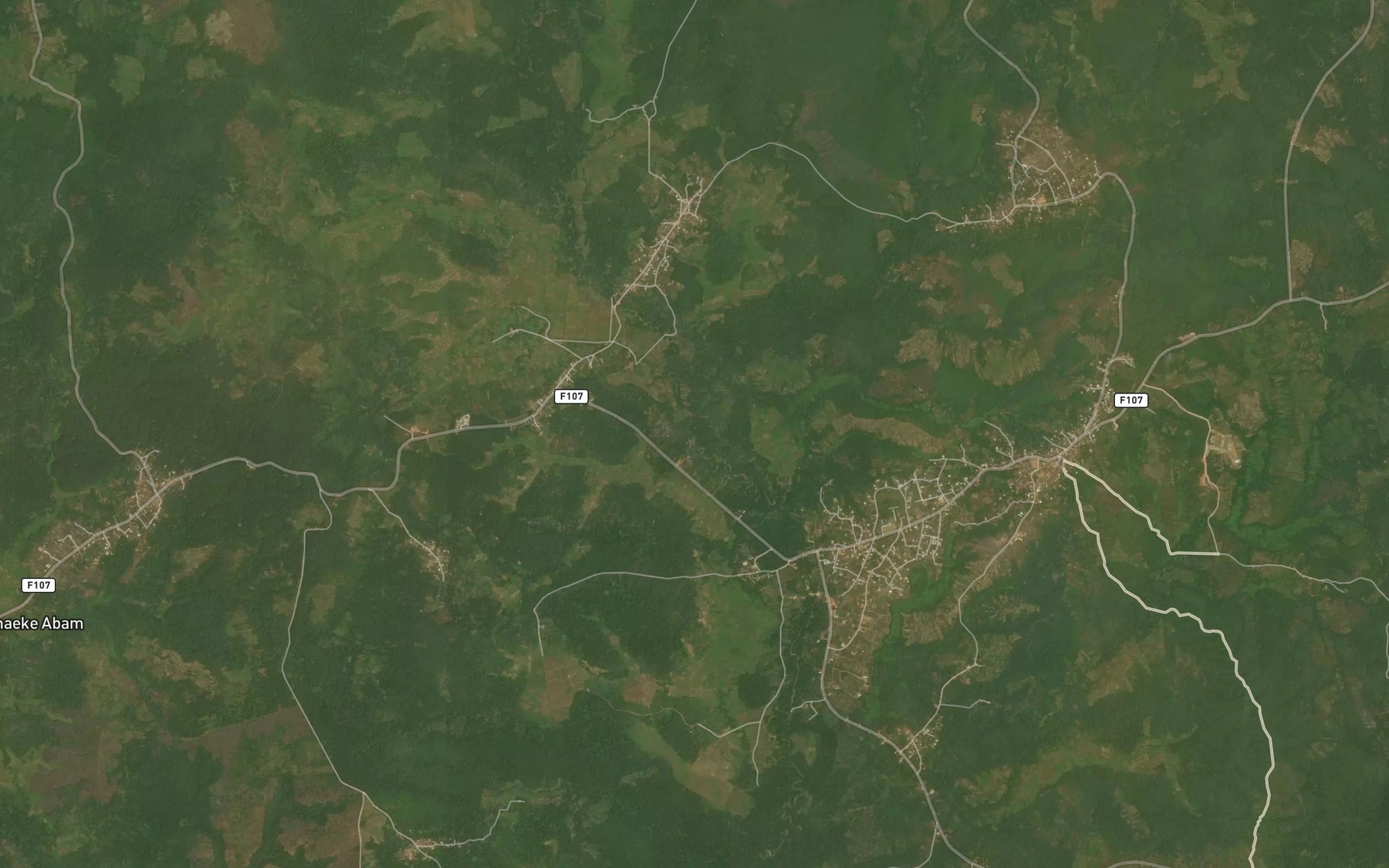 Satellite map of the River Akoli