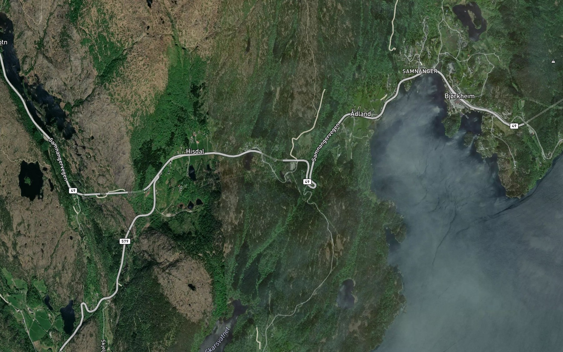 Satellite map of the Raunekleivtjorna