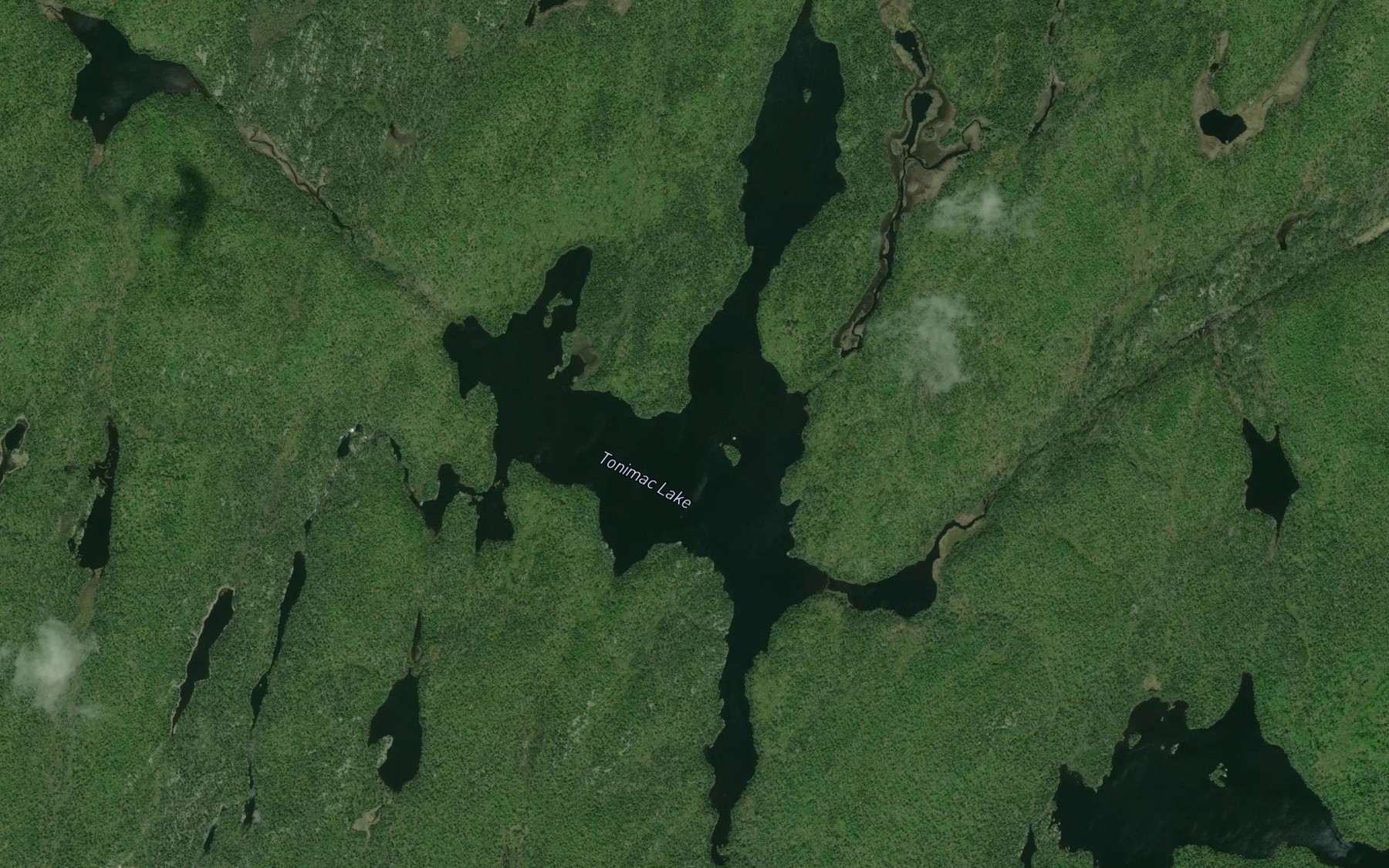 Satellite map of the Tonimac Lake