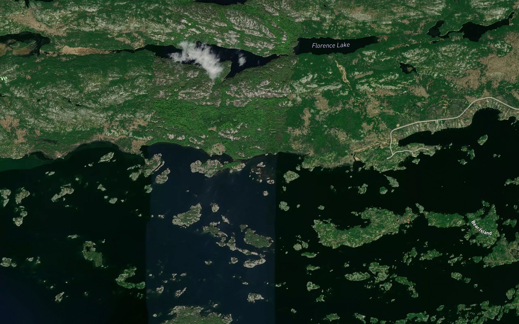Satellite map of the Timkin Bay