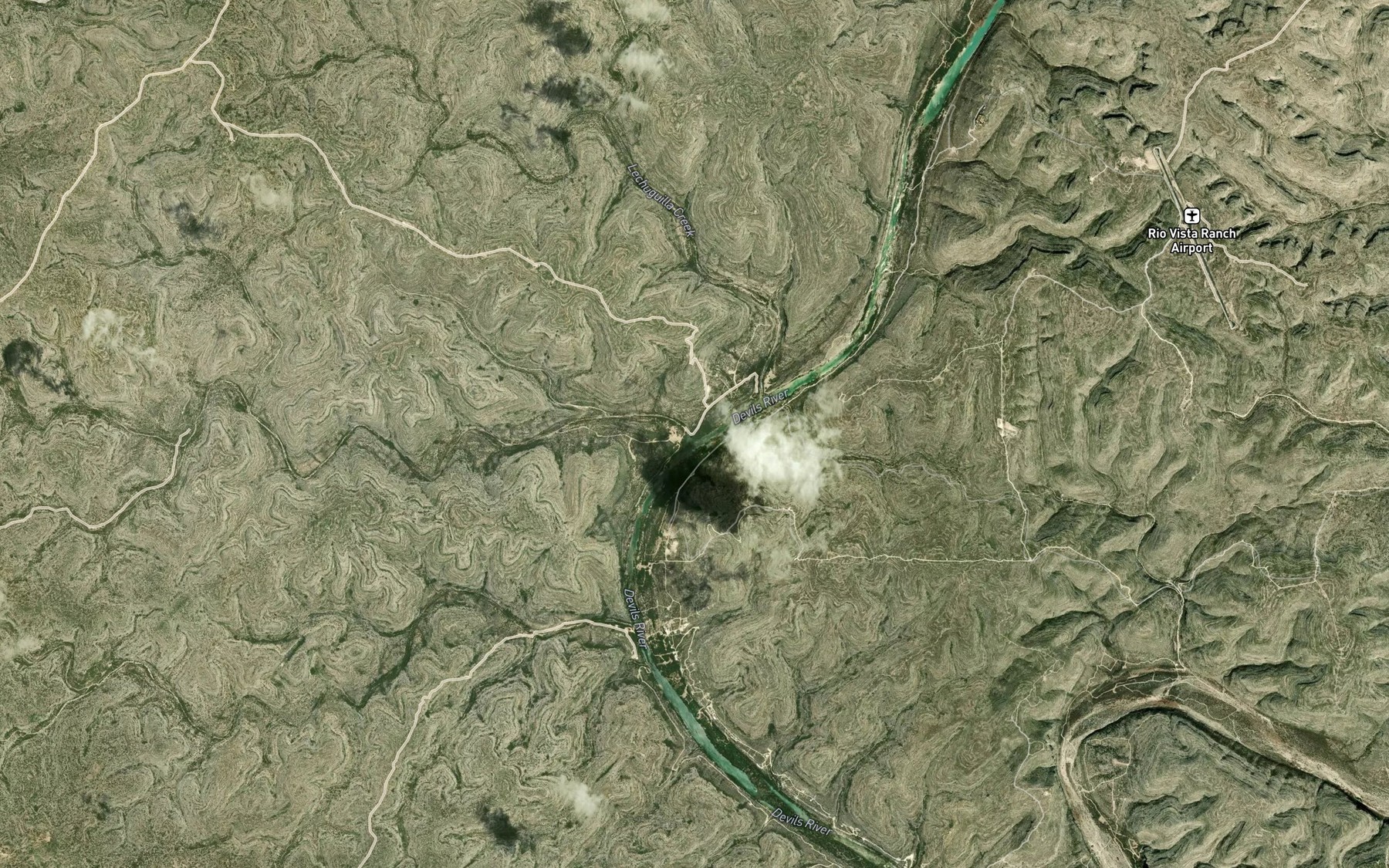 Satellite map of the Indian Creek