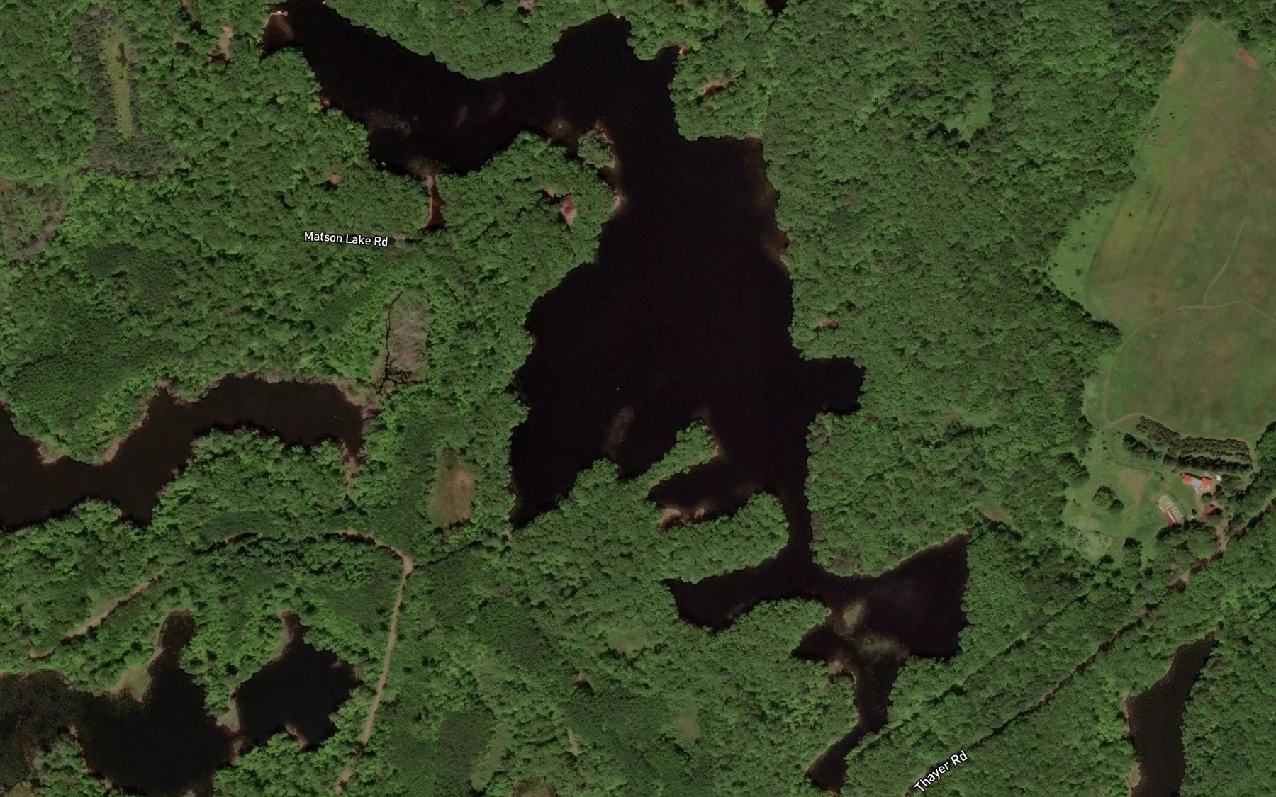 Satellite map of the Matson Lake