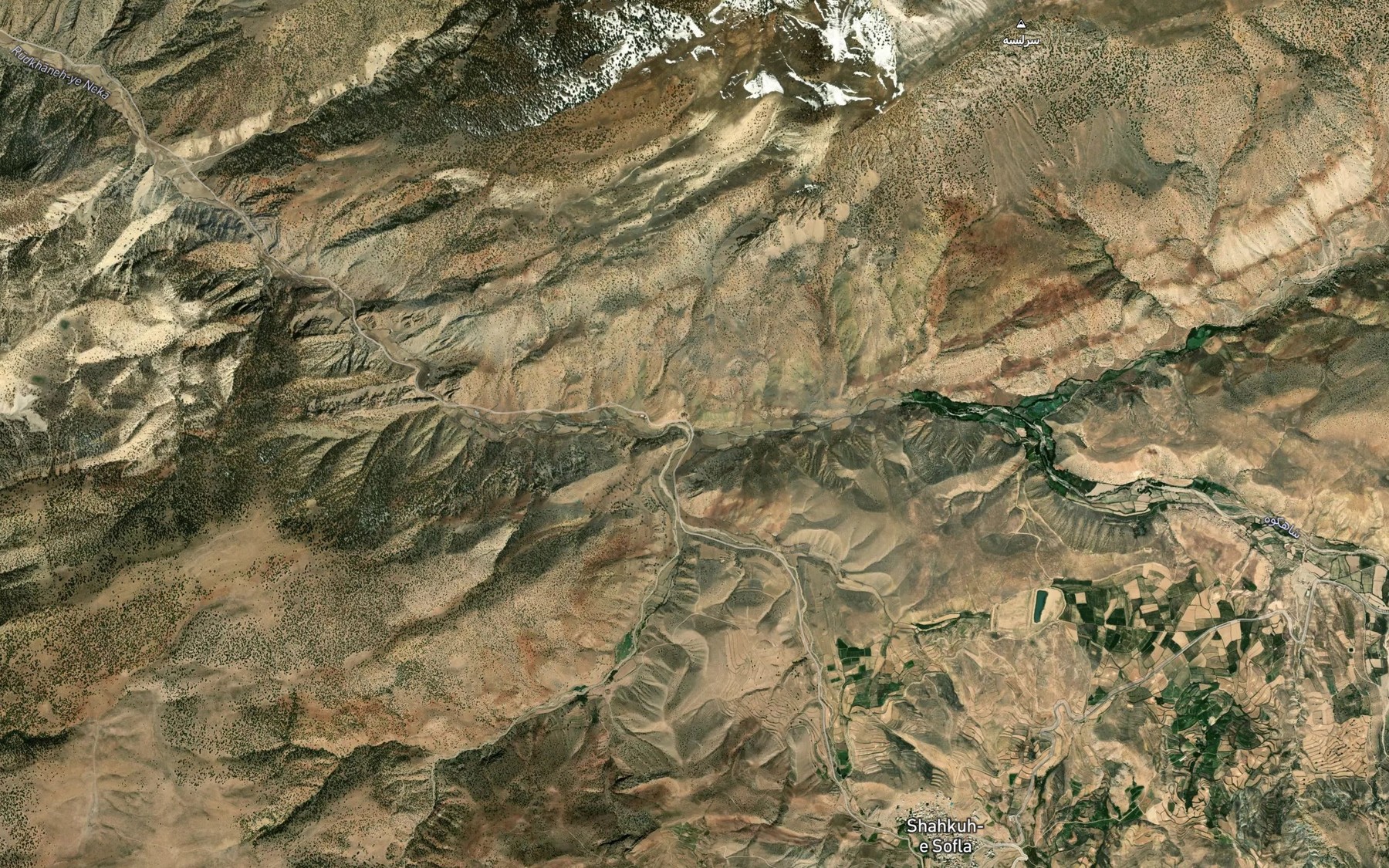 Satellite map of the Rudkhaneh-ye Asb-e Tizeh Rudbar