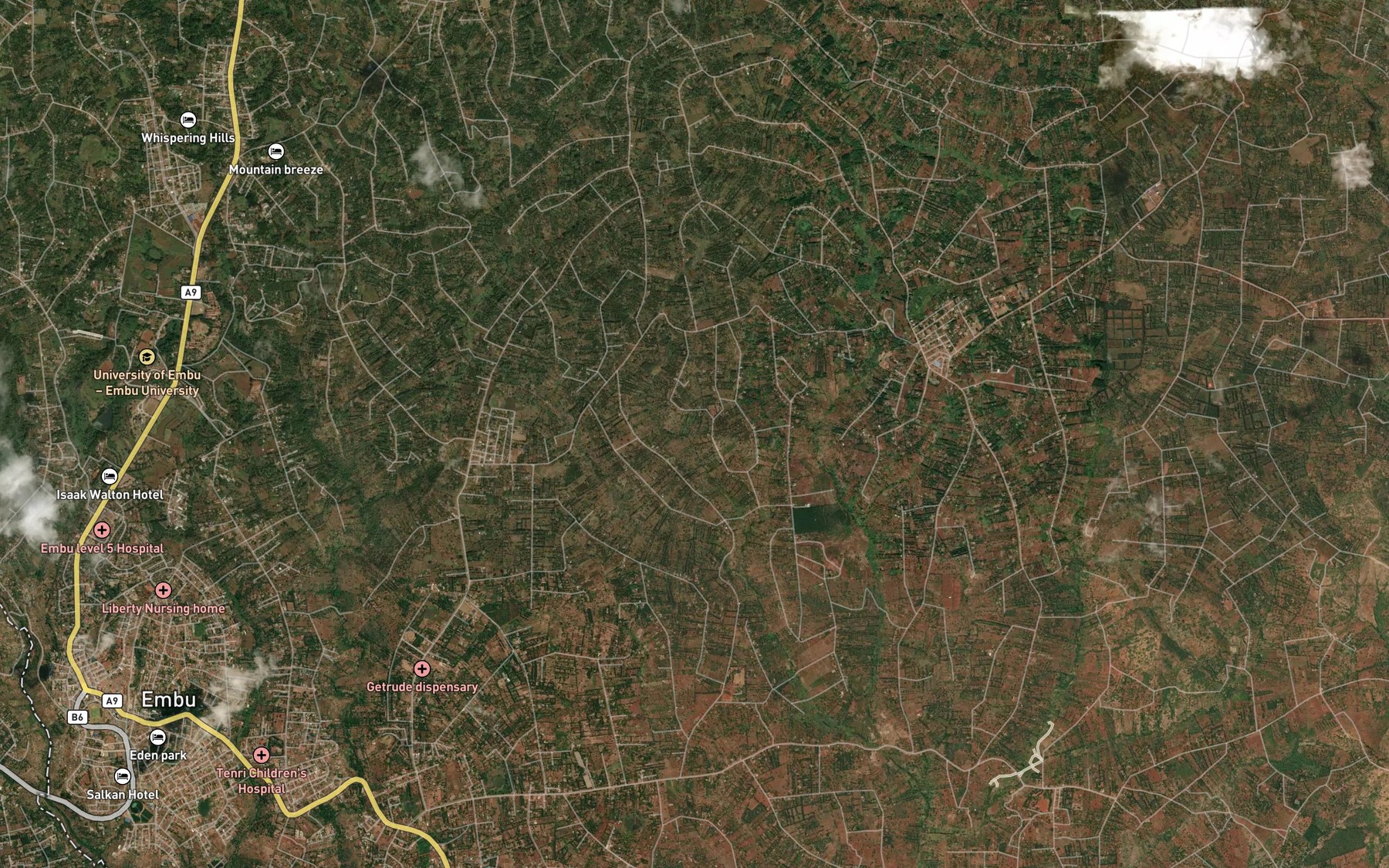 Satellite map of the Ngenge