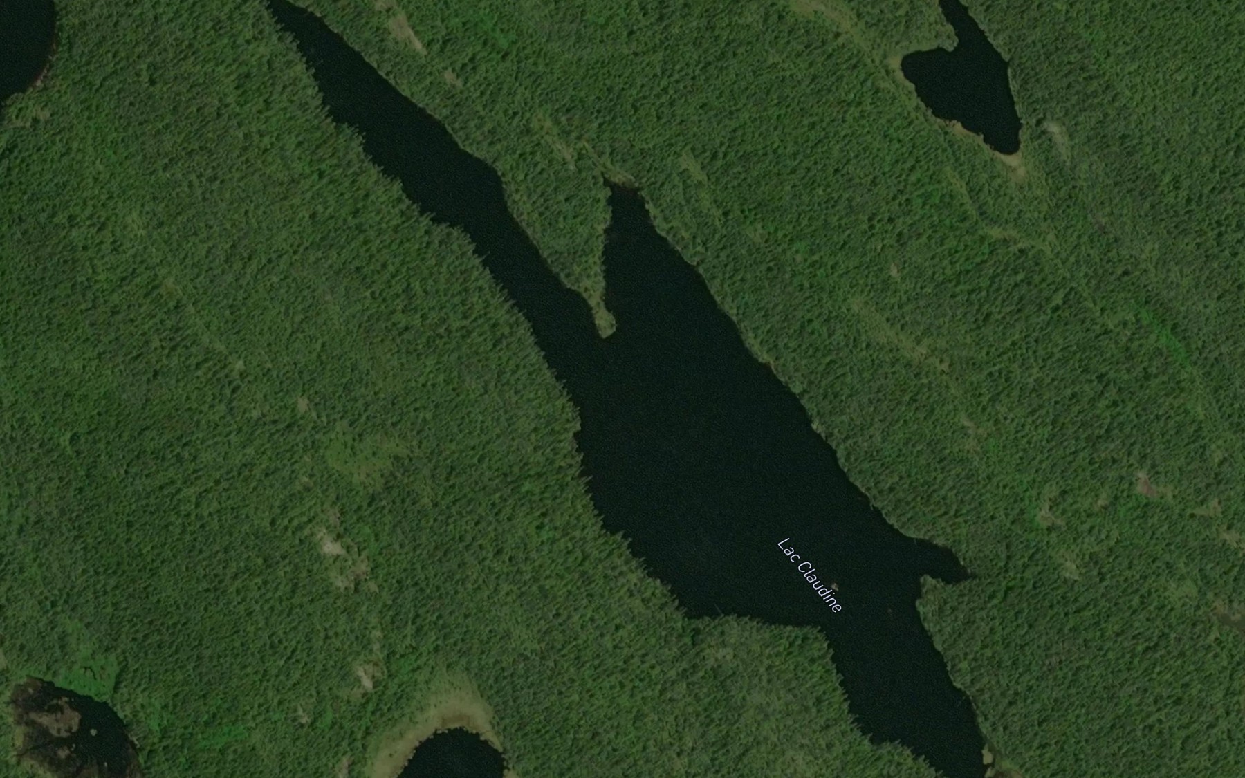 Satellite map of the Lac Claudine