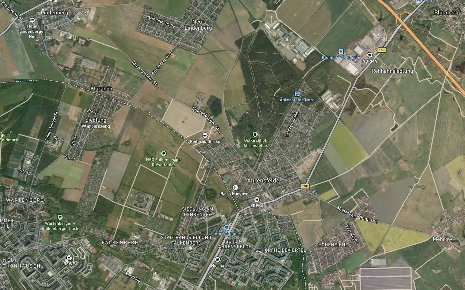 Satellite map of the Gehrensee