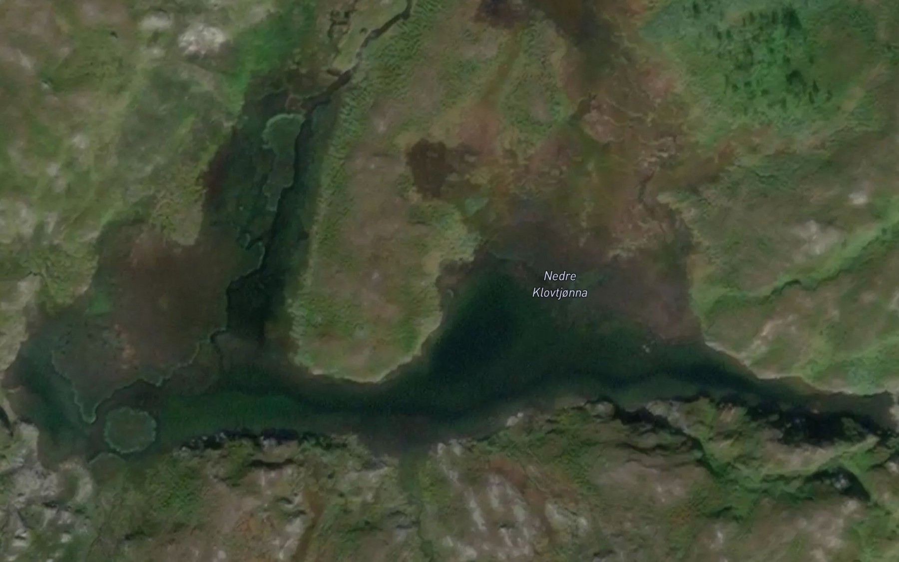Satellite map of the Klovtjorna,nedre