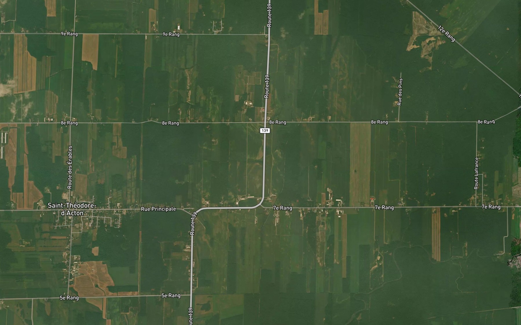 Satellite map of the Ruisseau Paul-Decelles