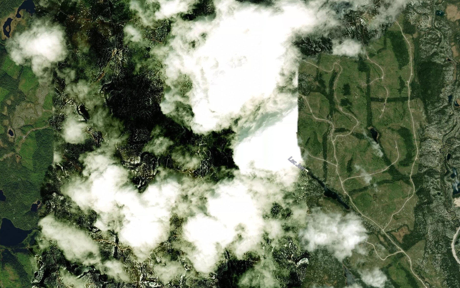 Satellite map of the Lac Nenou