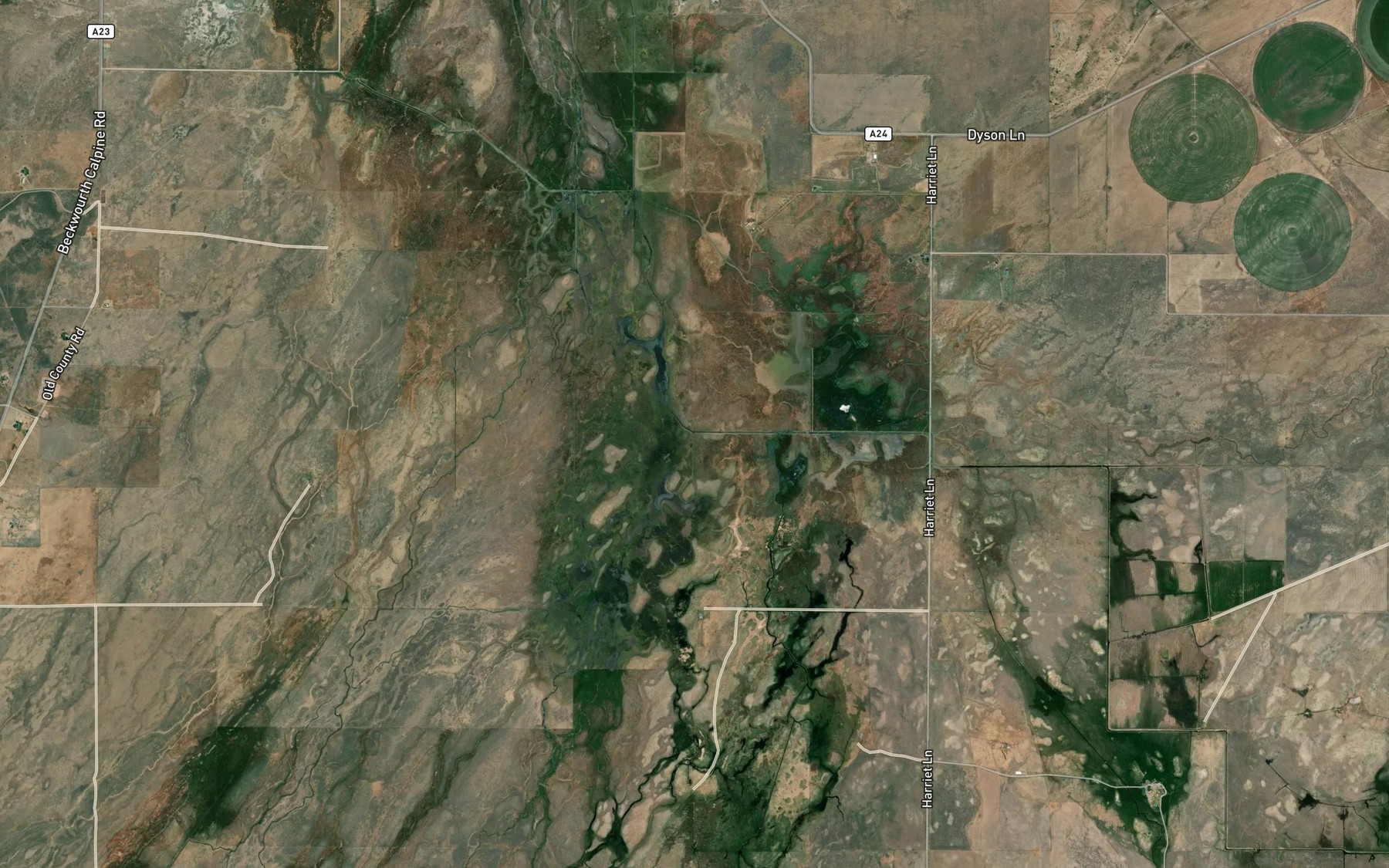 Satellite map of the Smithneck Creek