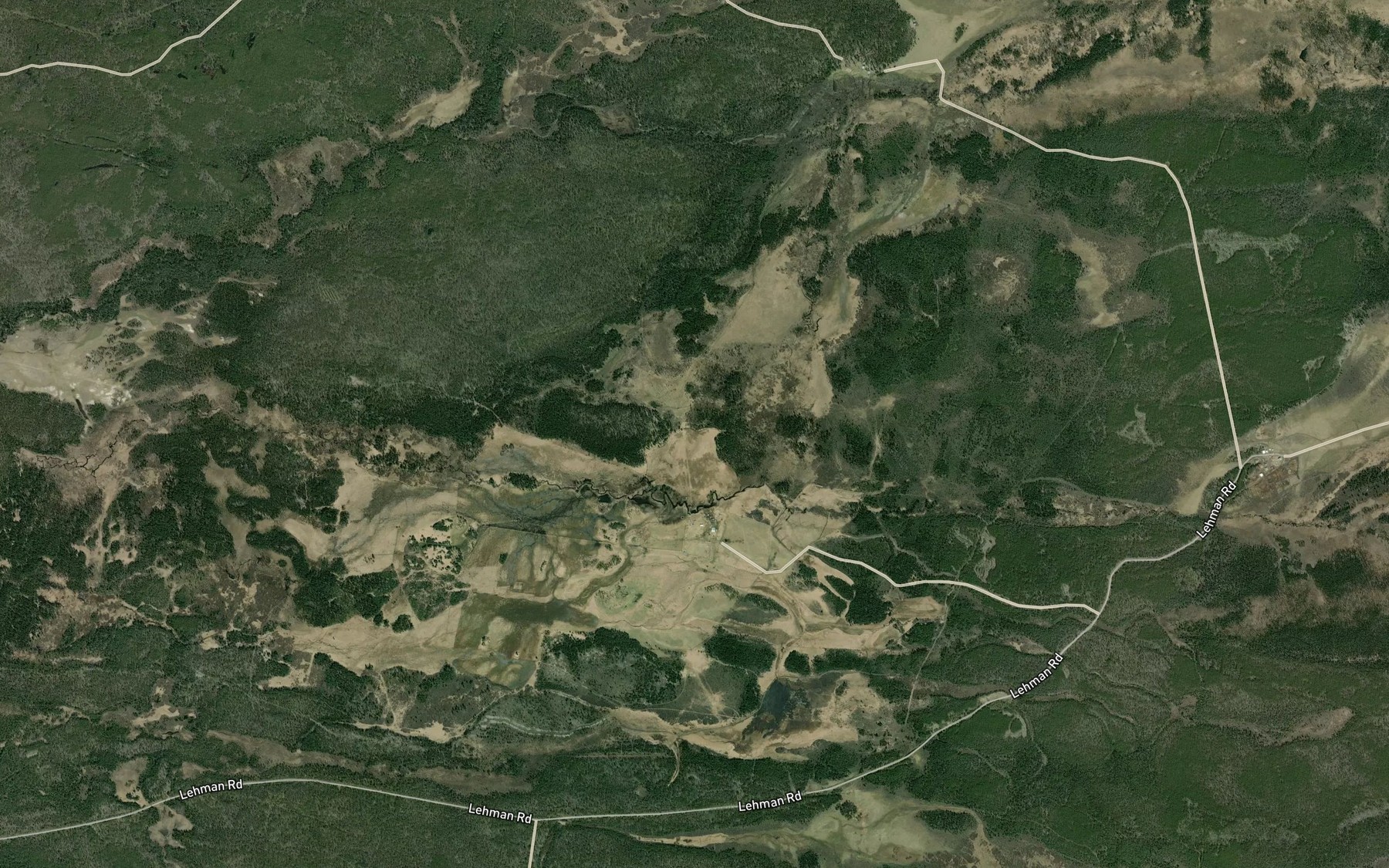 Satellite map of the Waite Creek