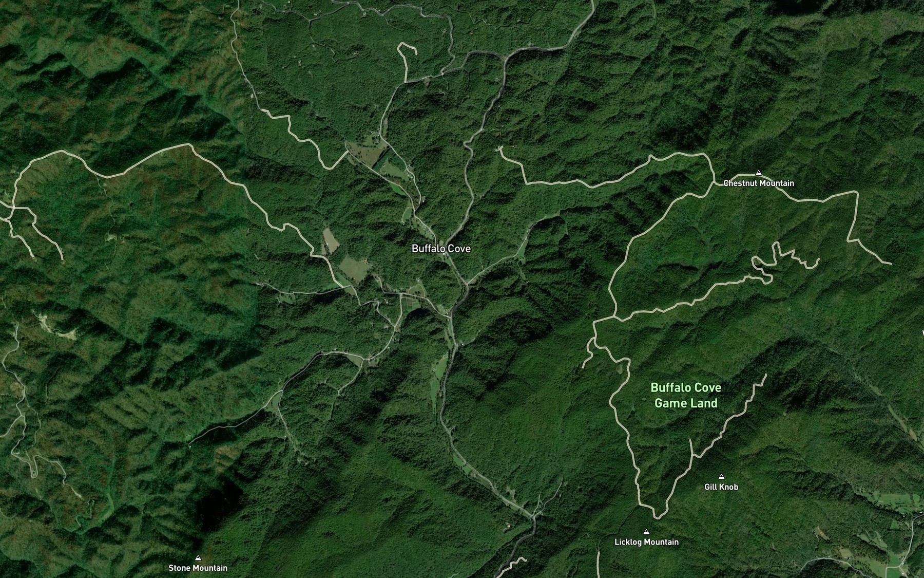 Satellite map of the Long Branch