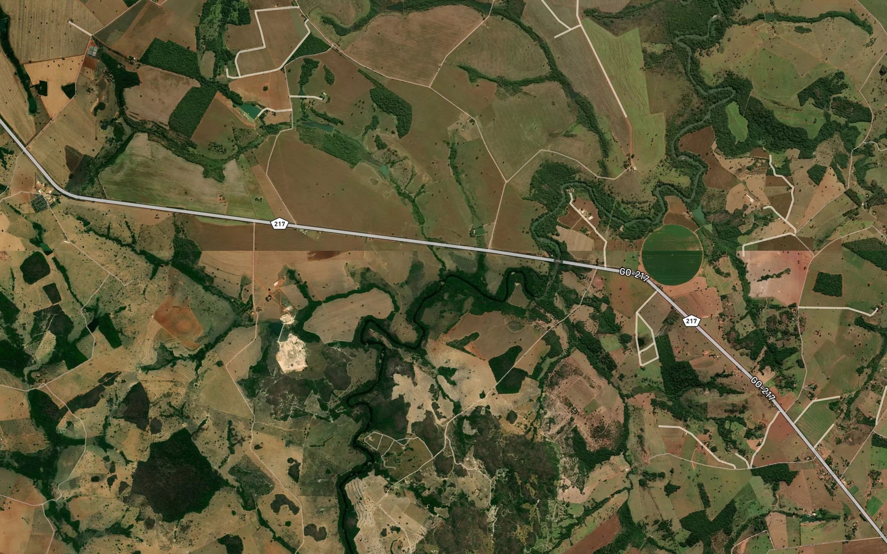 Satellite map of the Corrego do Taperao