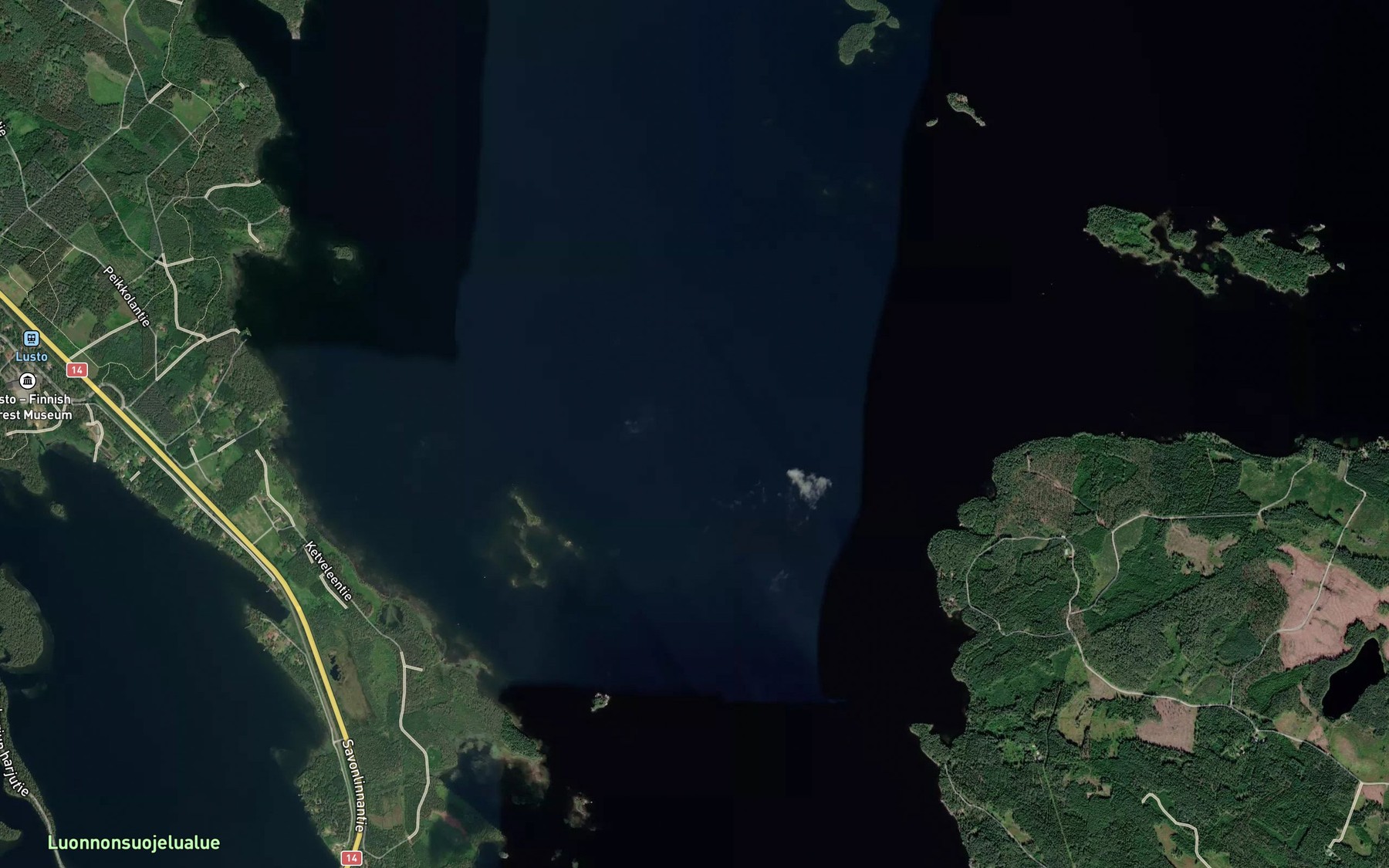 Satellite map of the Enanselka