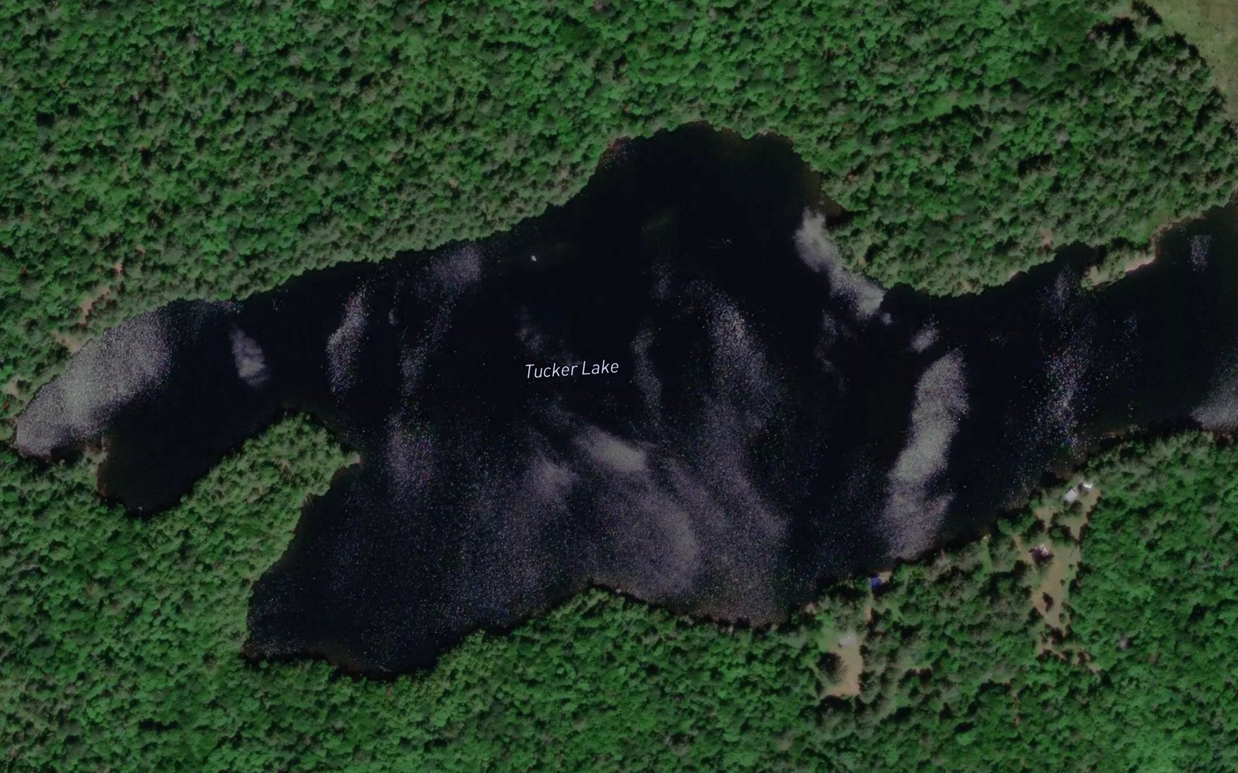 Satellite map of the Tucker Lake