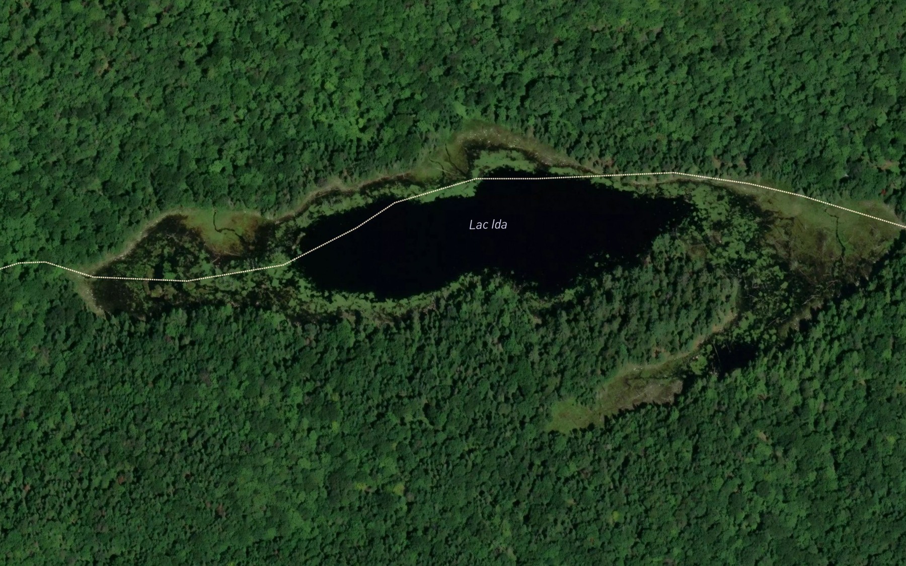 Satellite map of the Lac Ida