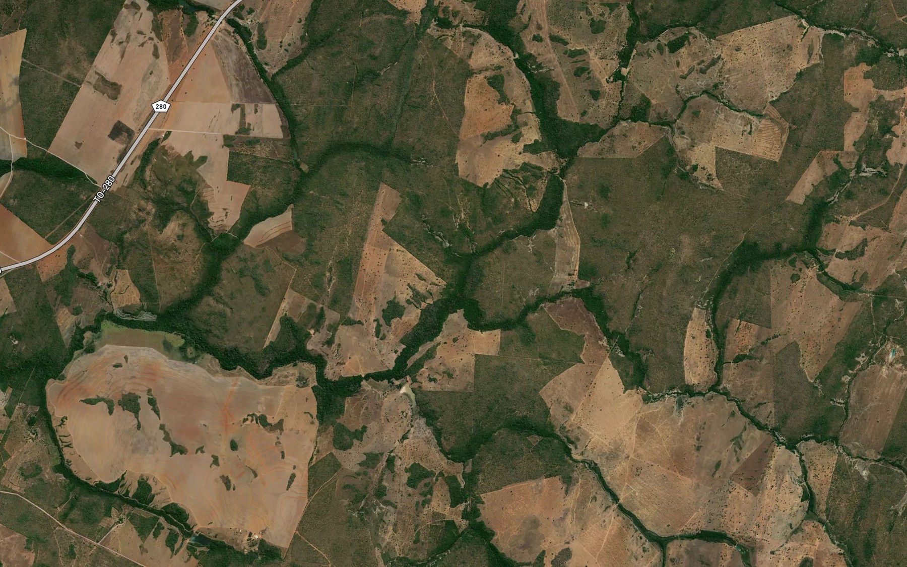 Satellite map of the Corrego Pocao