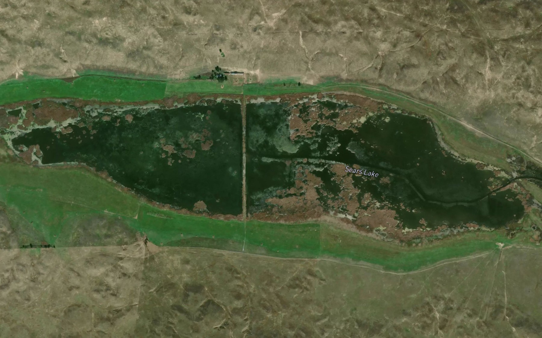 Satellite map of the Sears Lake