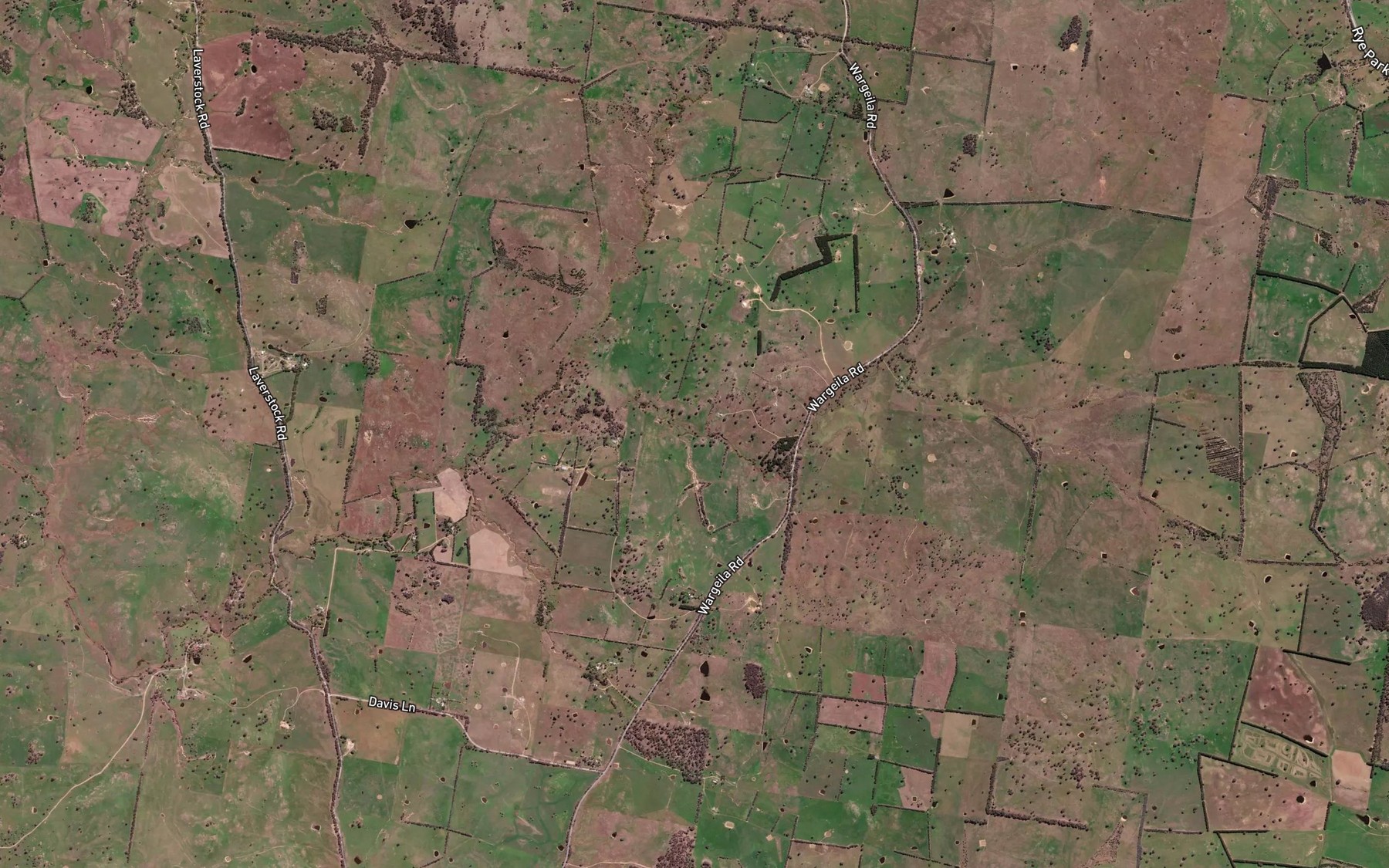 Satellite map of the Crosbie Creek