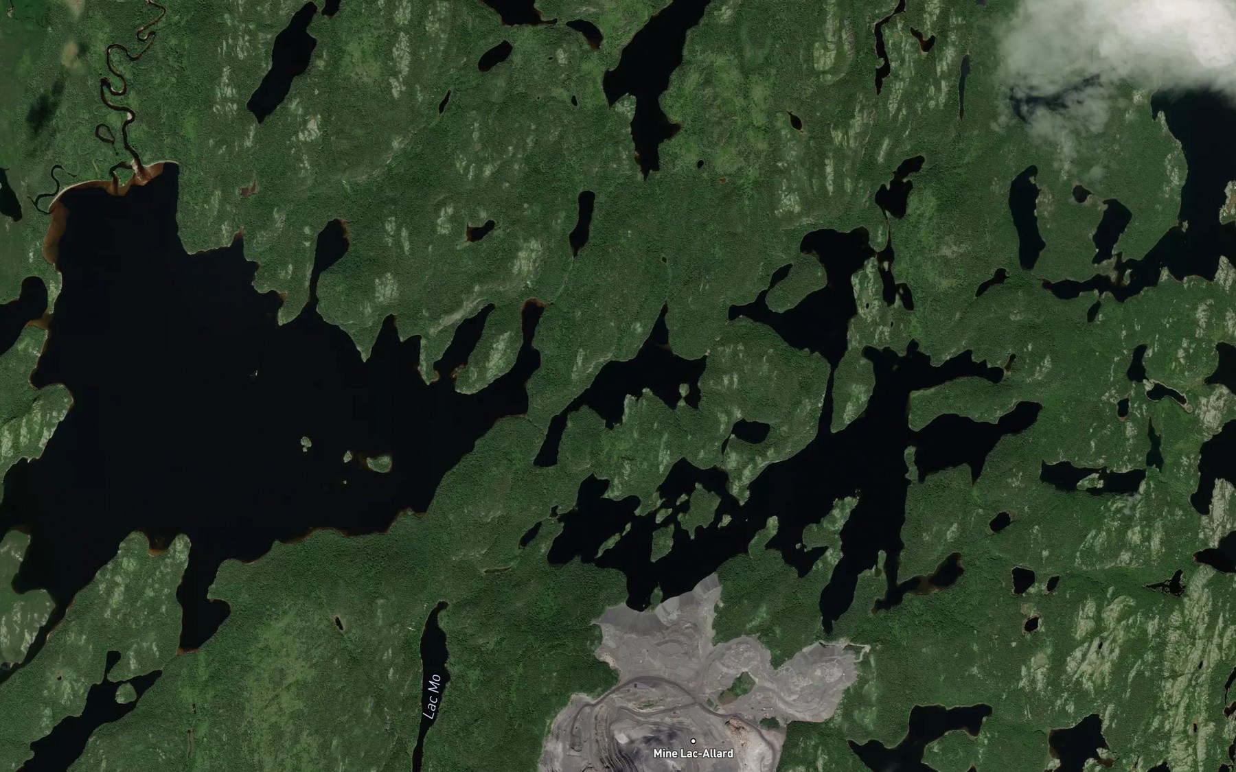Satellite map of the Lac Jean