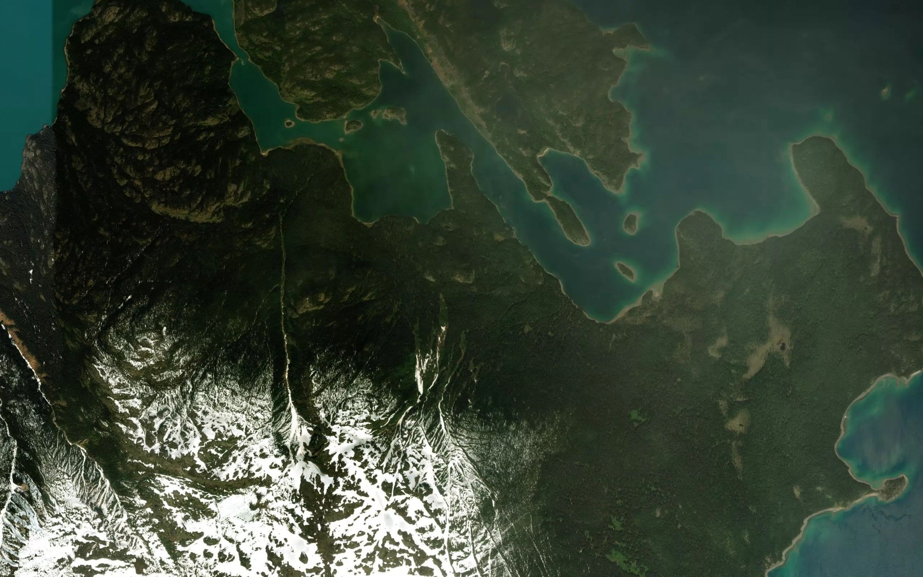 Satellite map of the Second Narrows