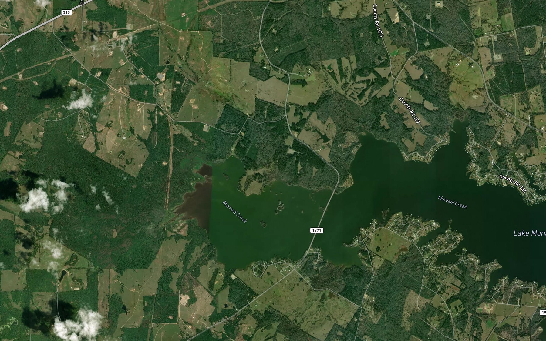 Satellite map of the Bull Creek