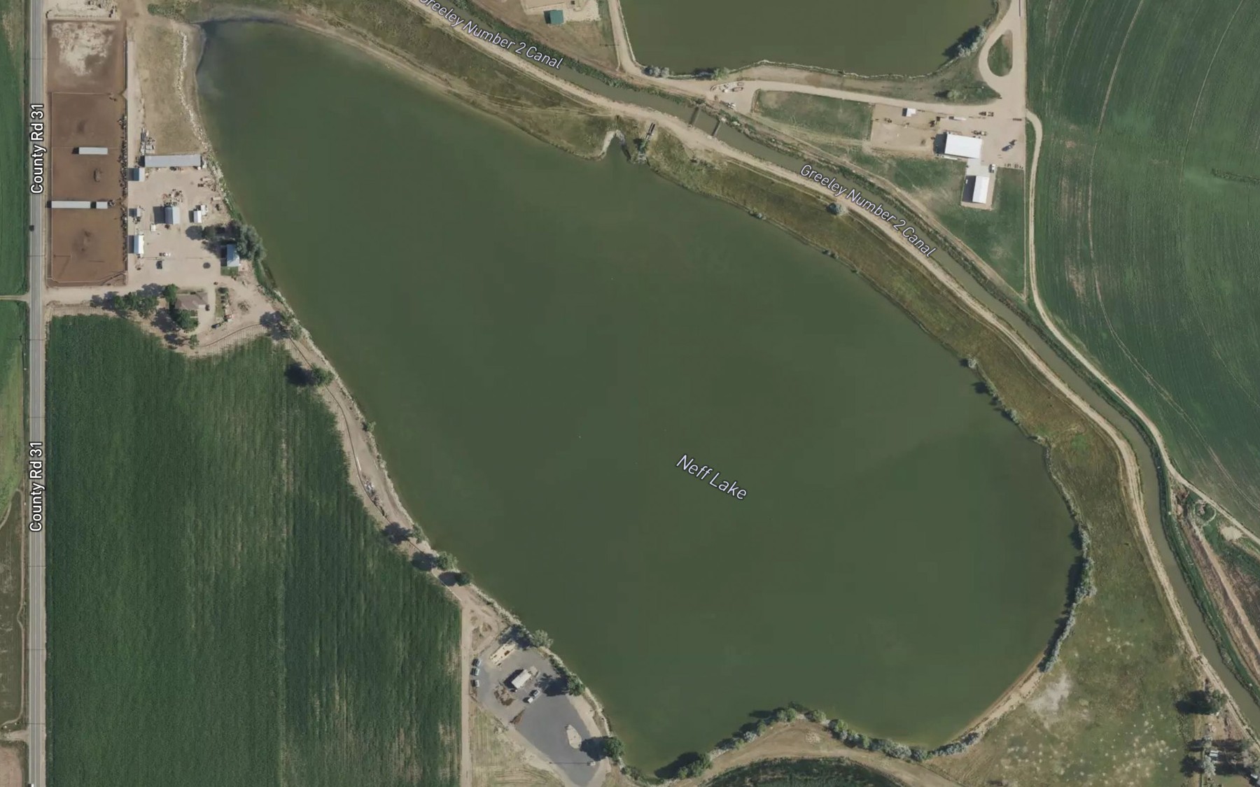 Satellite map of the Neff Lake