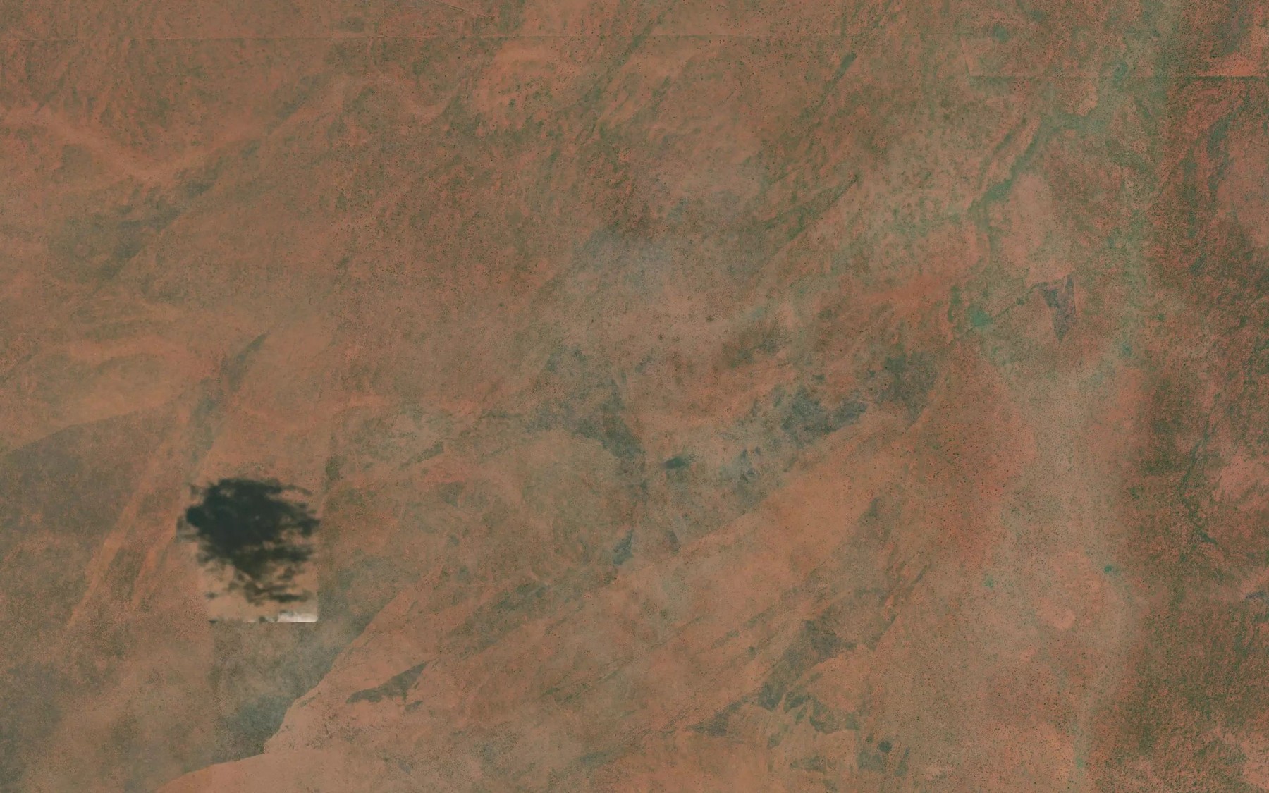 Satellite map of the Hooker Creek