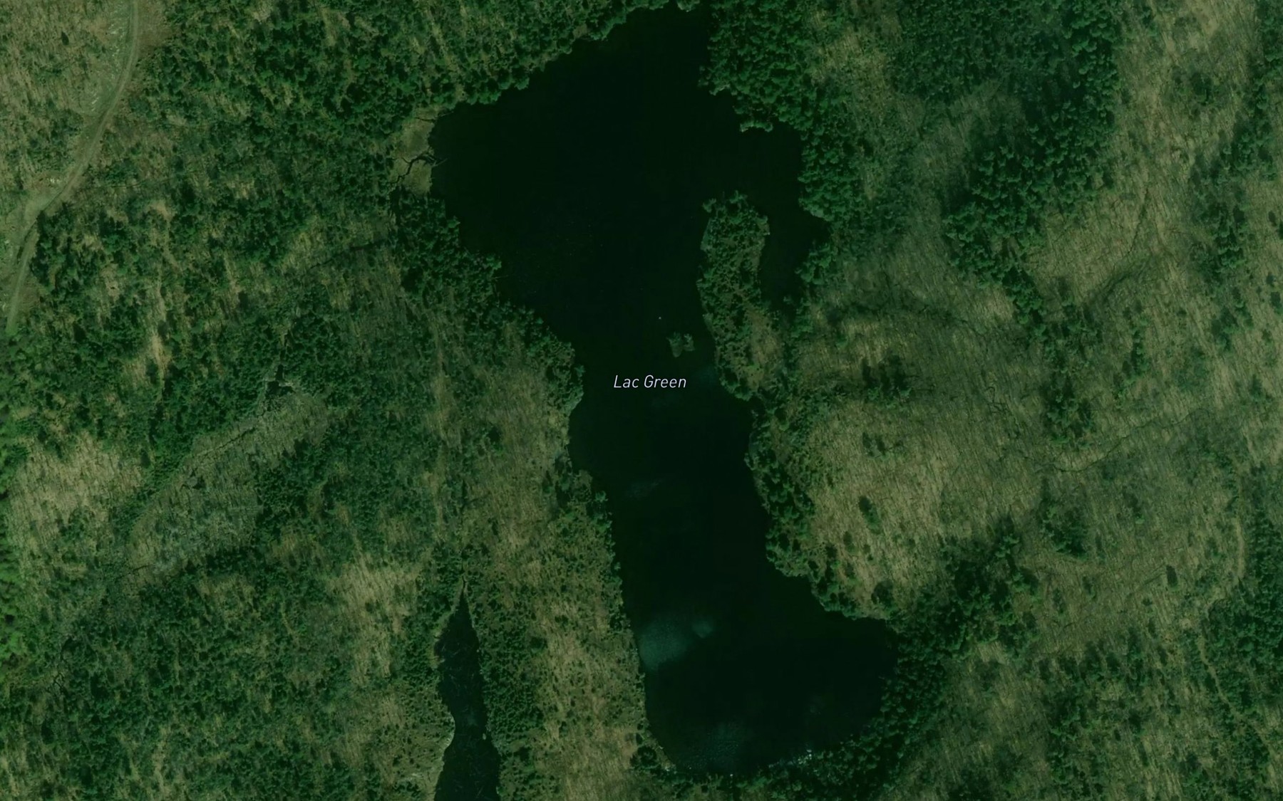 Satellite map of the Lac Green