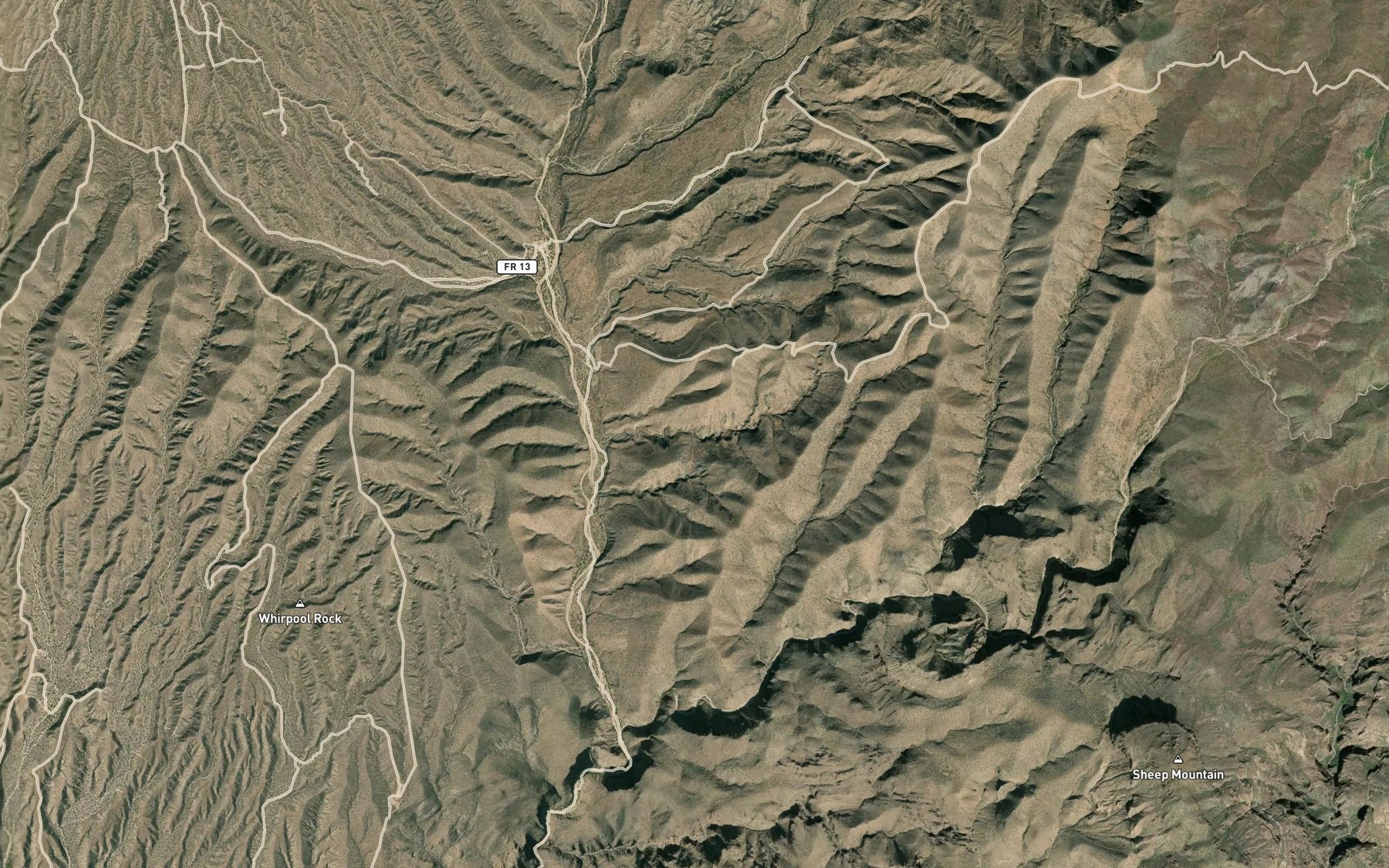 Satellite map of the Blue Spring