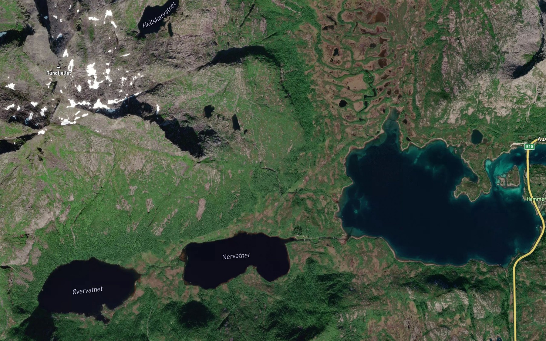 Satellite map of the Fjosforsen
