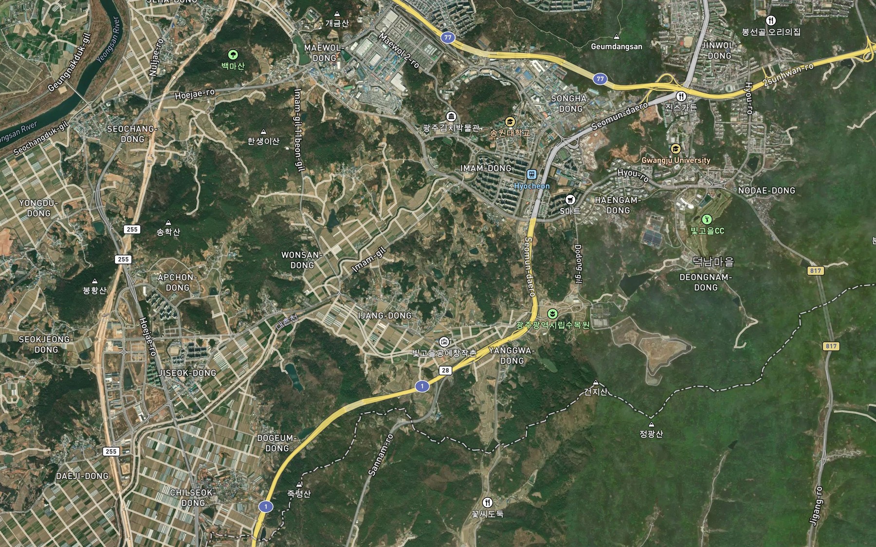 Satellite map of the Opyeongje