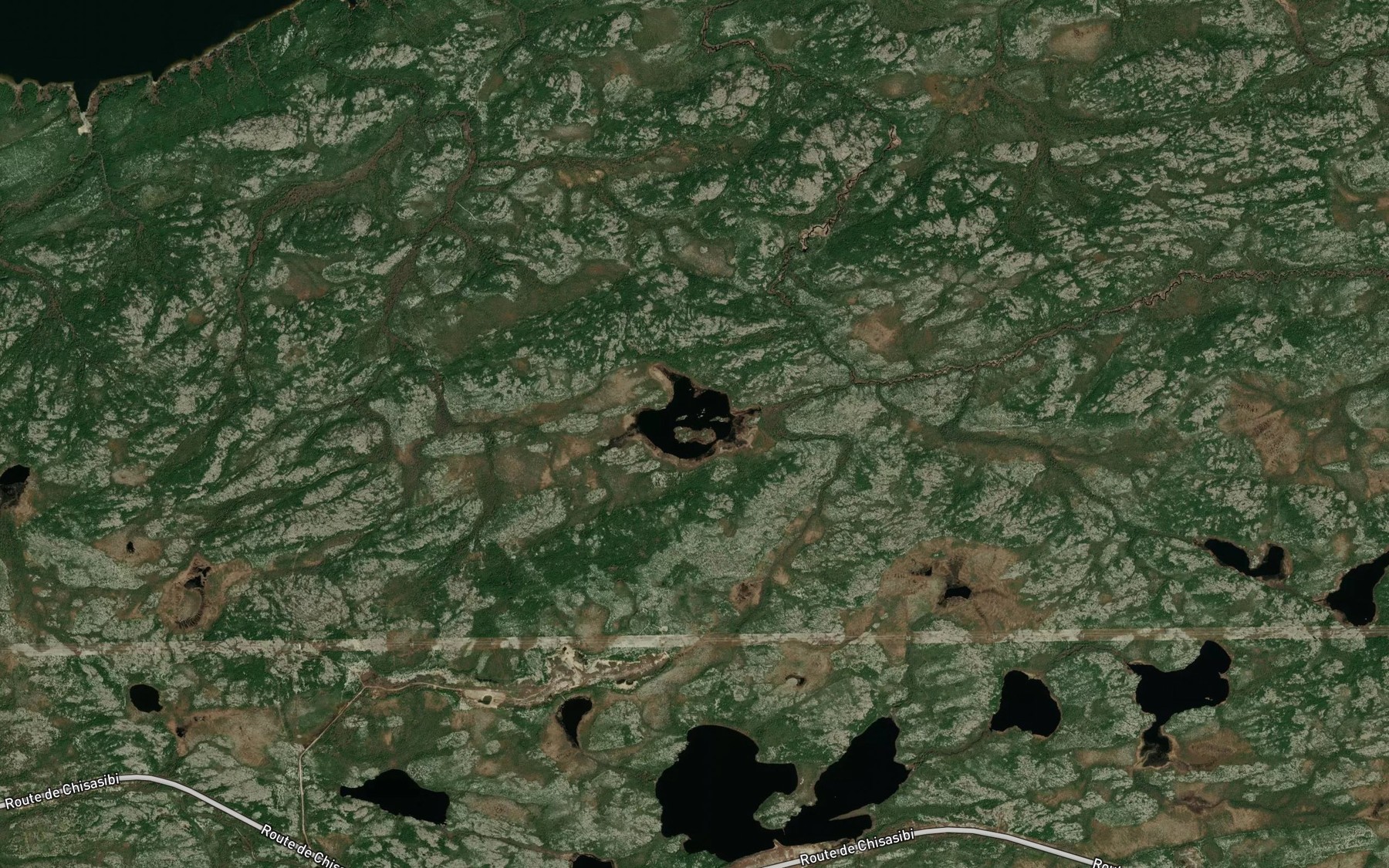 Satellite map of the Petit lac Sakustinaw