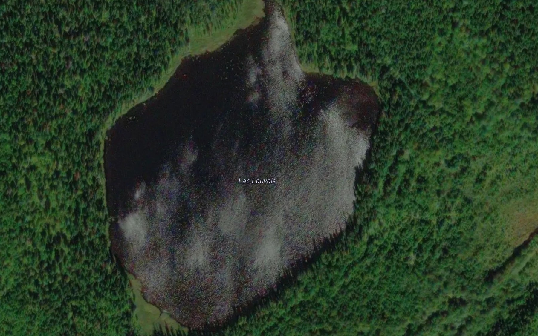 Satellite map of the Lac Louvois