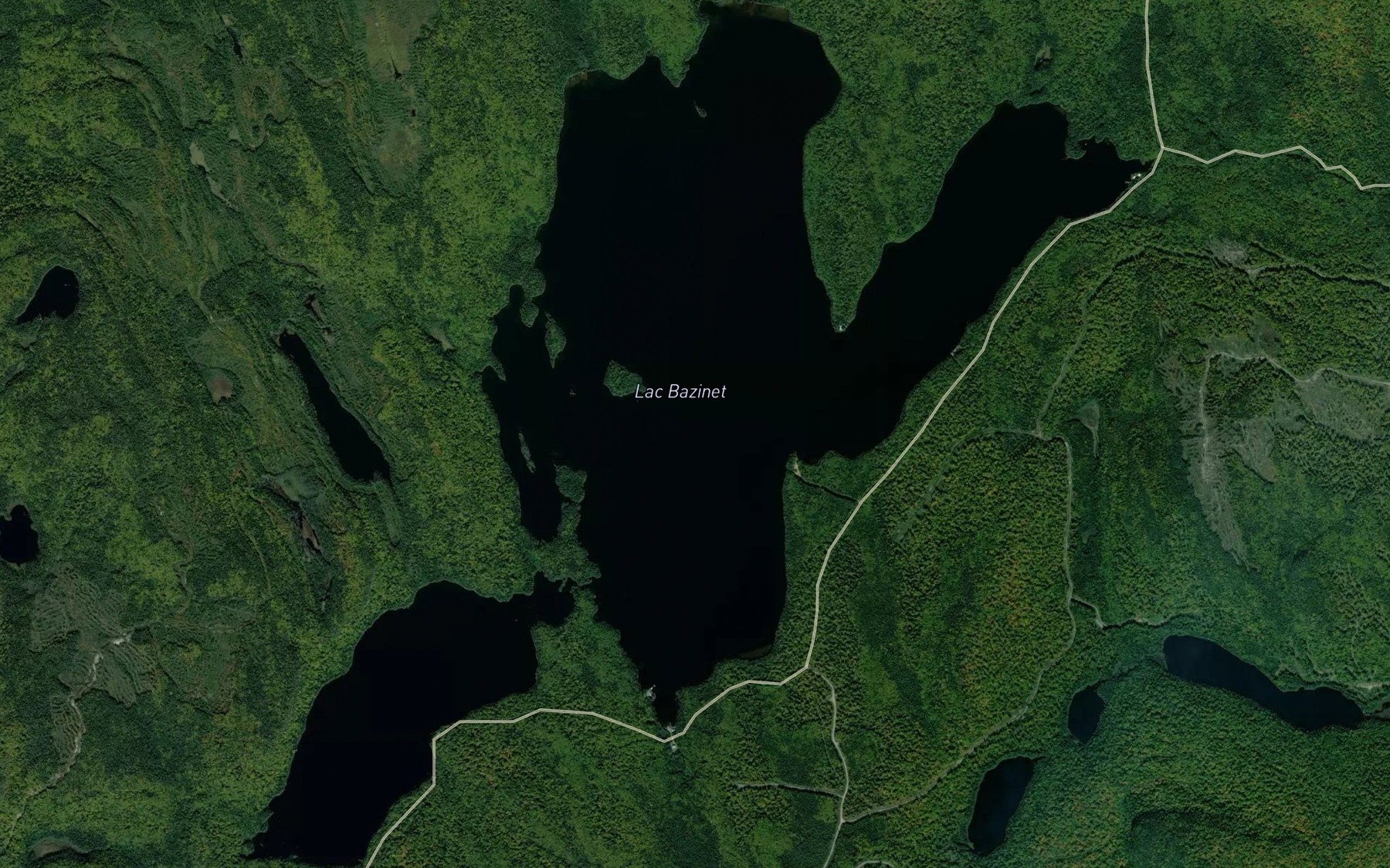 Satellite map of the Lac Bazinet