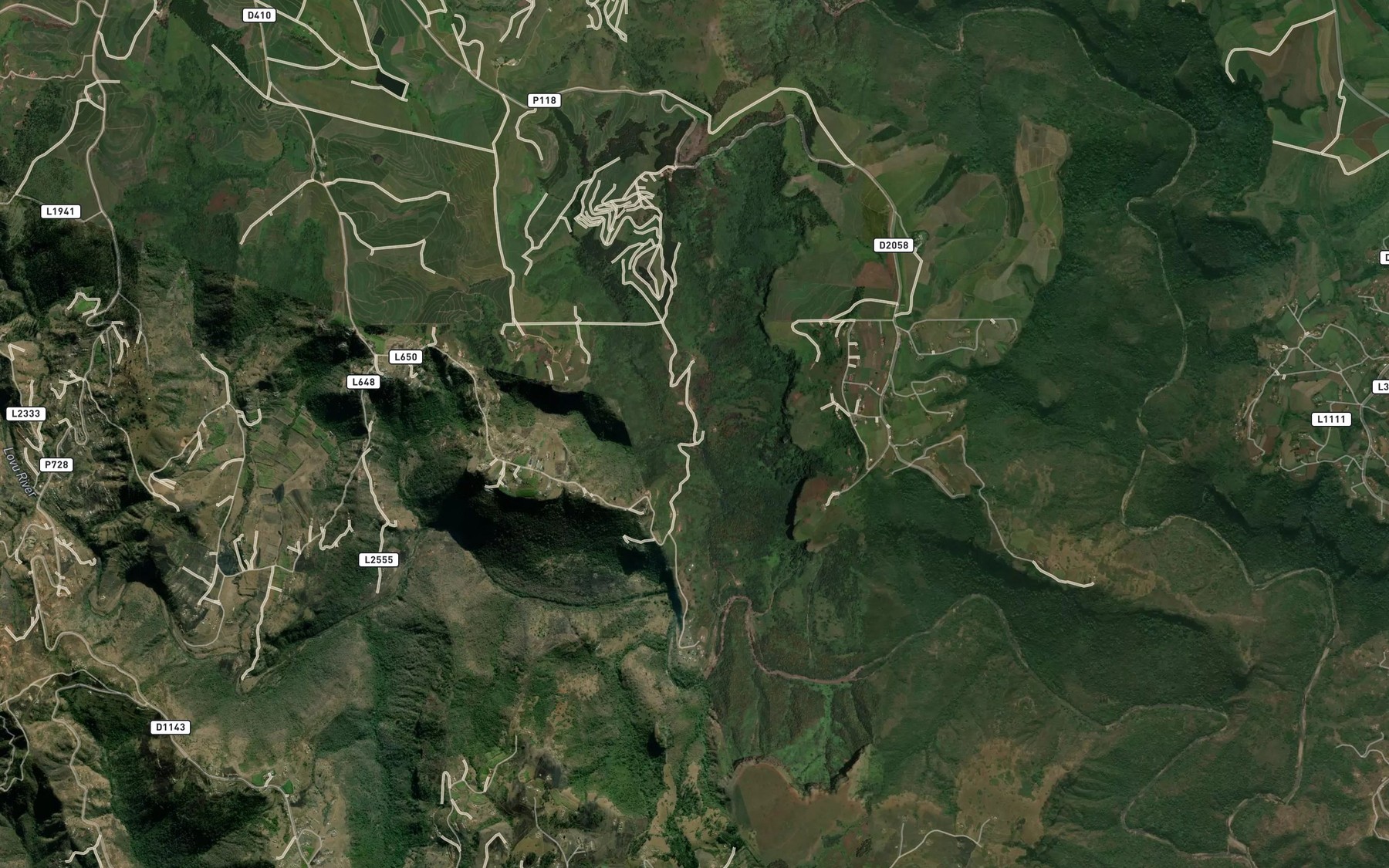 Satellite map of the Ntshangatshe