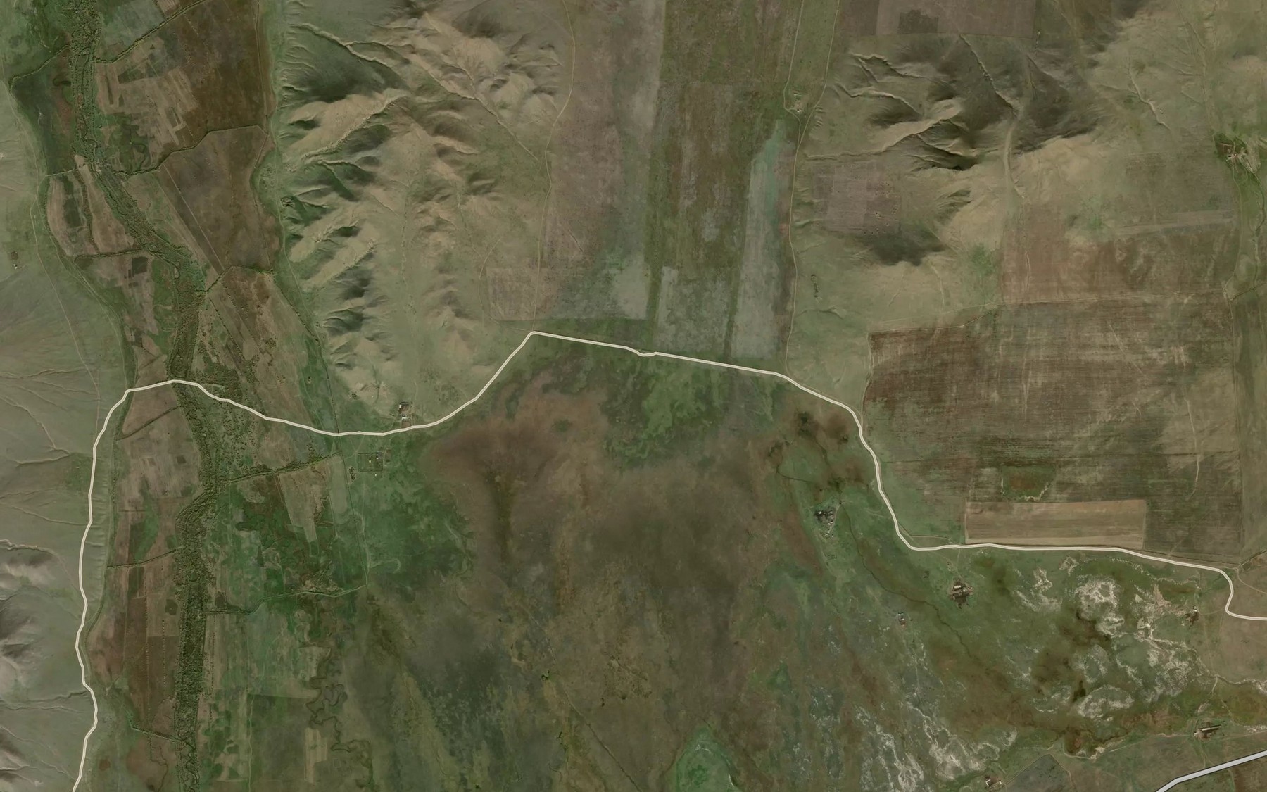 Satellite map of the Khudaga