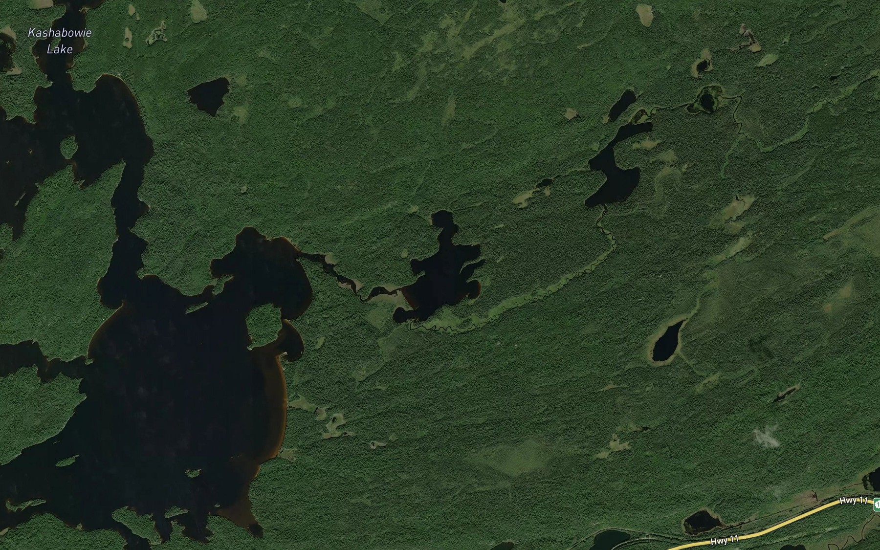 Satellite map of the Lower Sabrina Lake