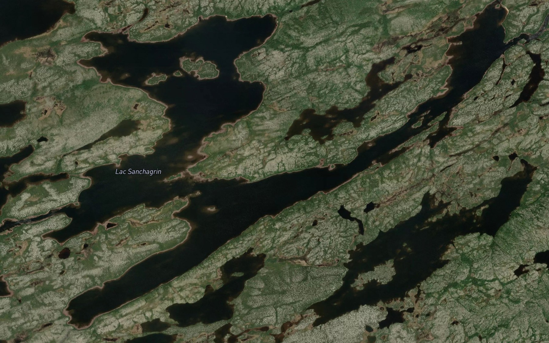 Satellite map of the Lac Sanchagrin