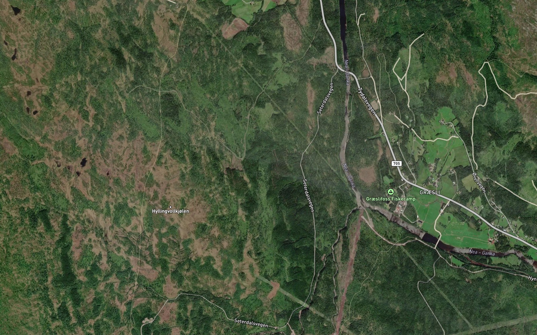 Satellite map of the Djupbekken