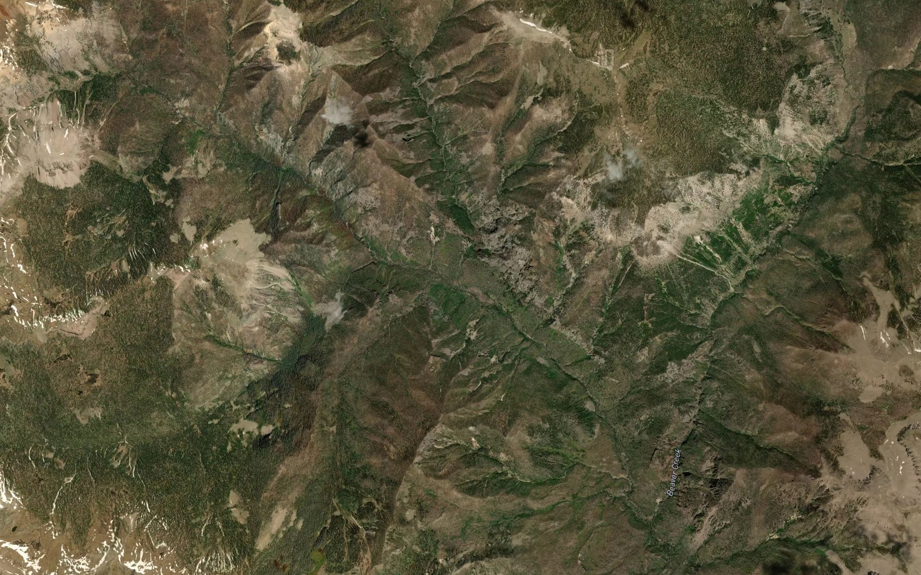 Satellite map of the Cimarron Creek