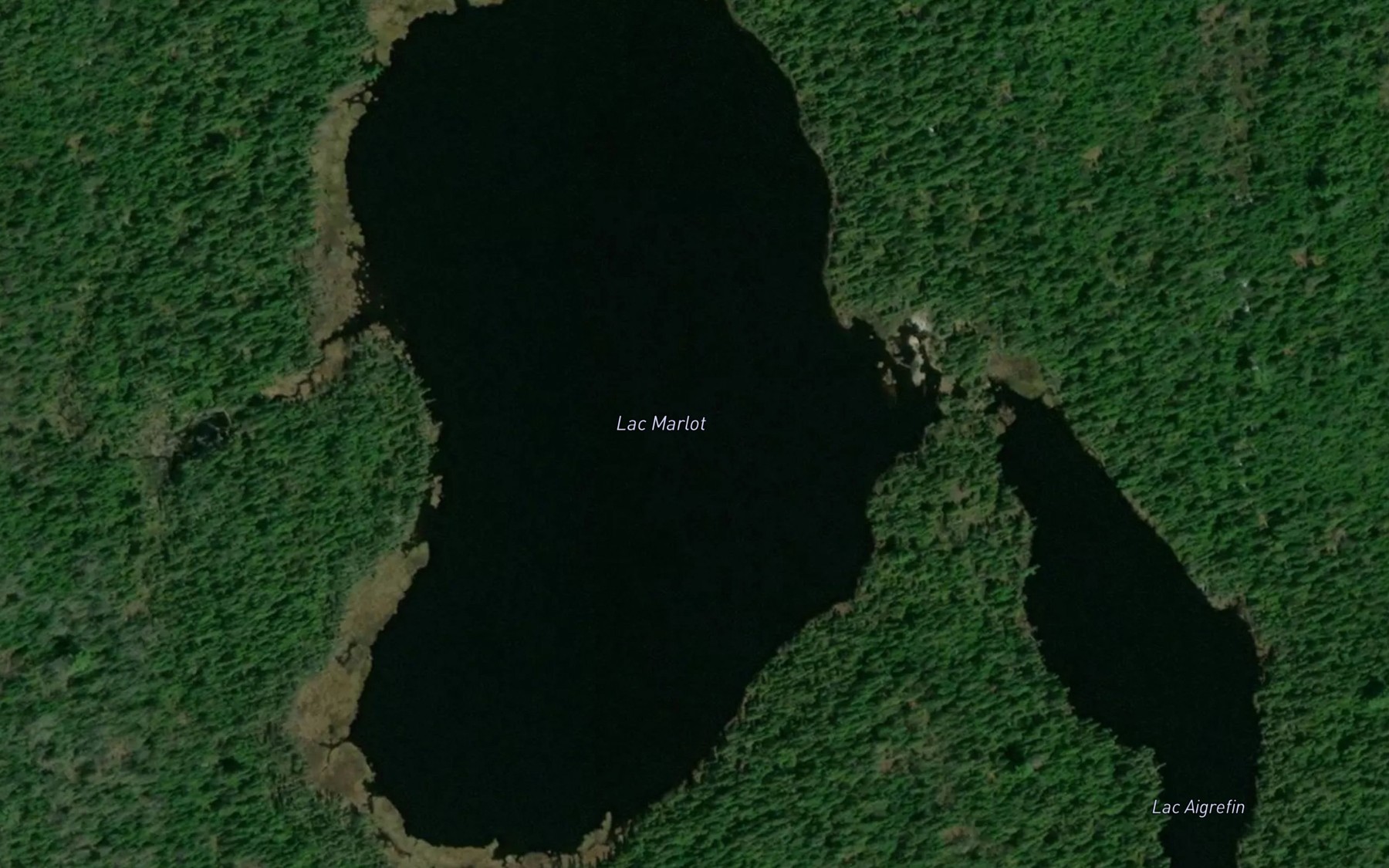 Satellite map of the Lac Marlot