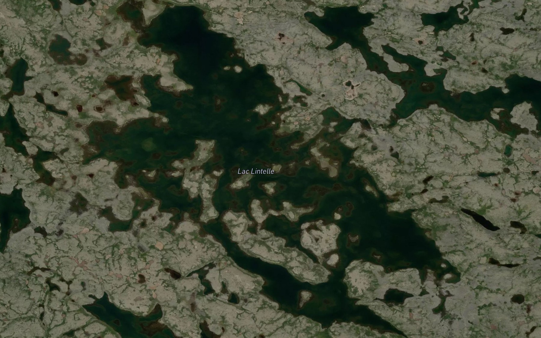 Satellite map of the Lac Lintelle