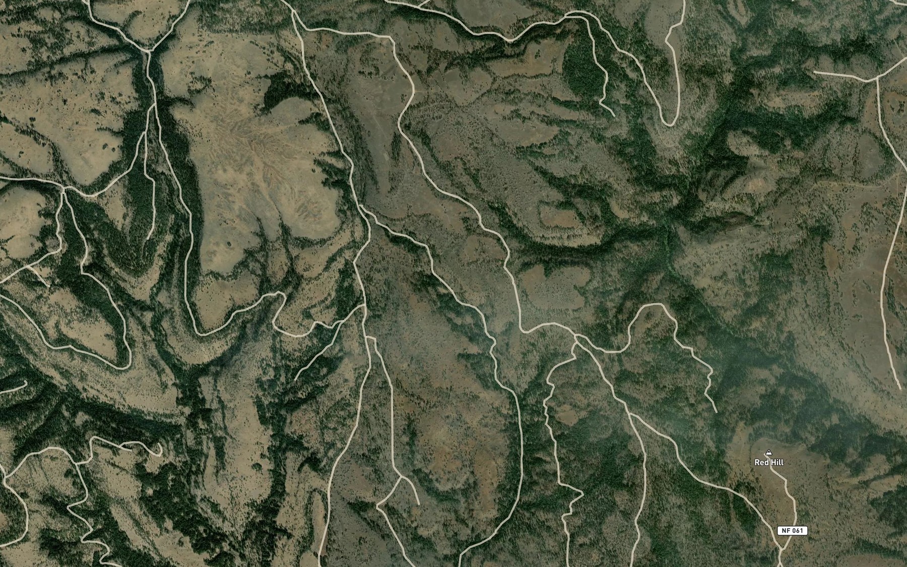 Satellite map of the Bacon Spring