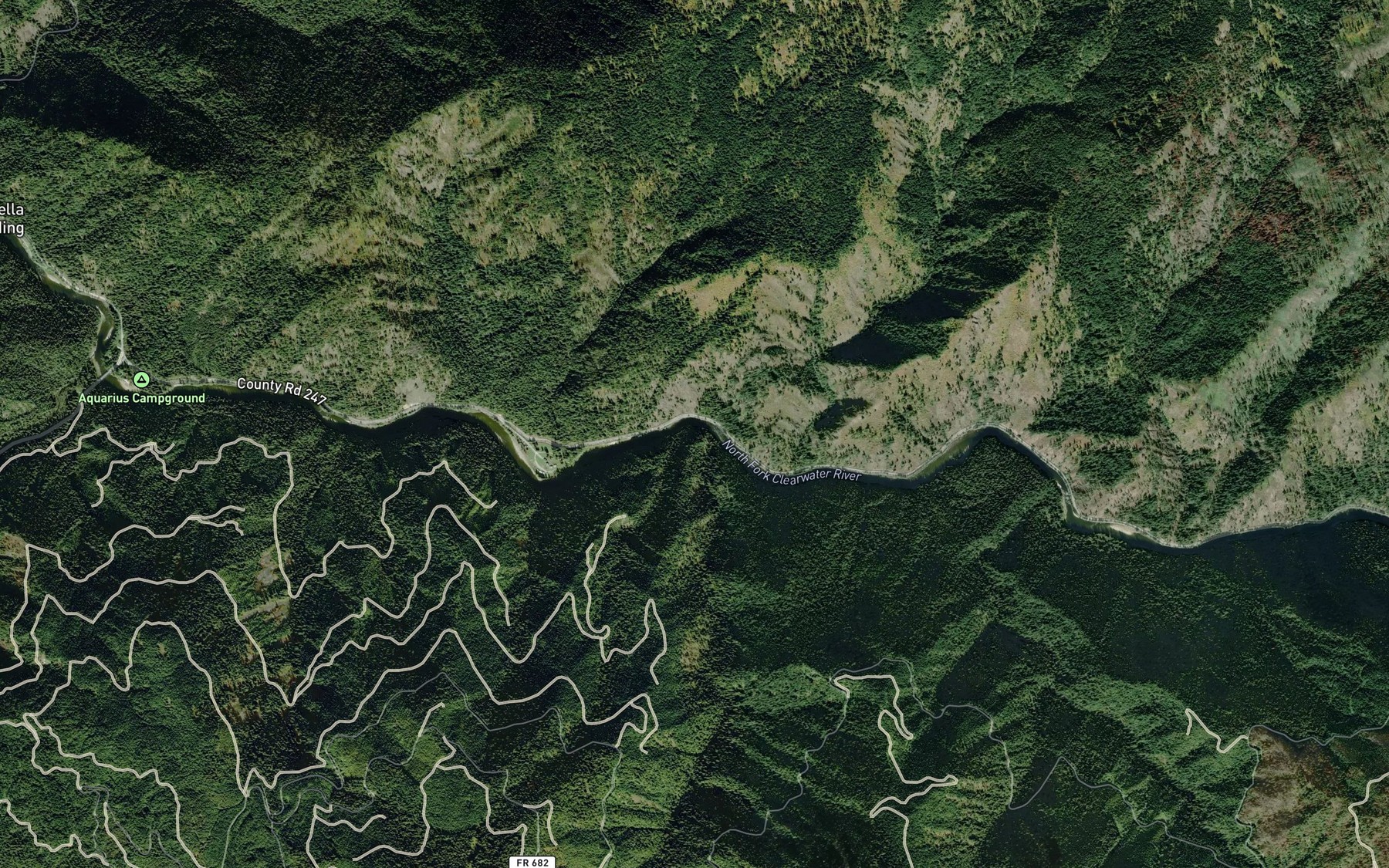 Satellite map of the Sheep Creek